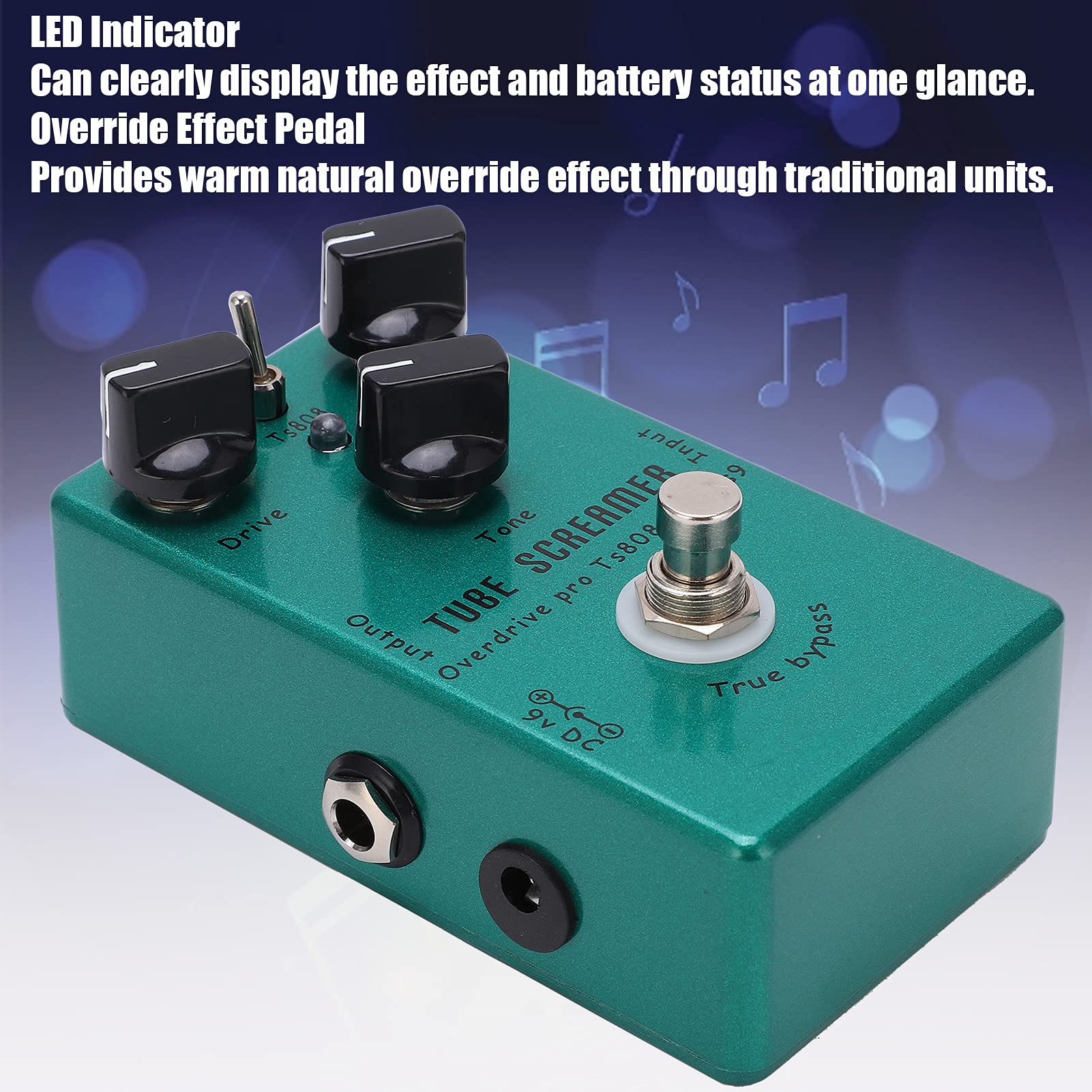 efektów gitarowych, Tube Screamer Efekty Pedały Łatwa instalacja LED Overdrive do gry (Ręczny efekt przeciążenia TUBE SCREAMER)
