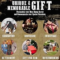 Vista 5 de Personalizado – Barril de envejecimiento de roble americano de primera calidad grabado personalizado – Barril de whisky – Envejece tu propio whisky