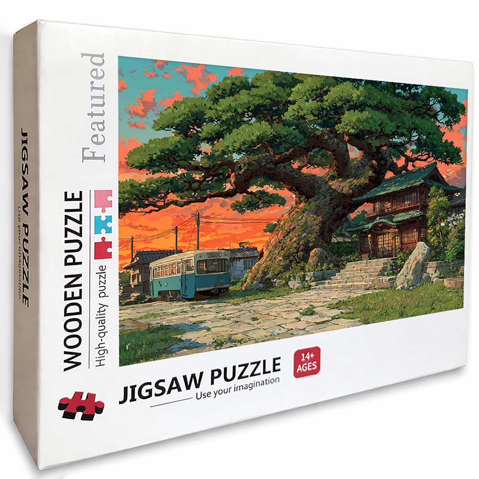 Kabine Holz Puzzles 156x105cm, Baum Jigsaw Puzzles 5000 Teile für Erwachsene Mit Box, EIN Herausforderndes Rätsel Game, Farbenfrohes Legespiel, Geeignet für die meisten Gruppen, Geschenke, 0-9375