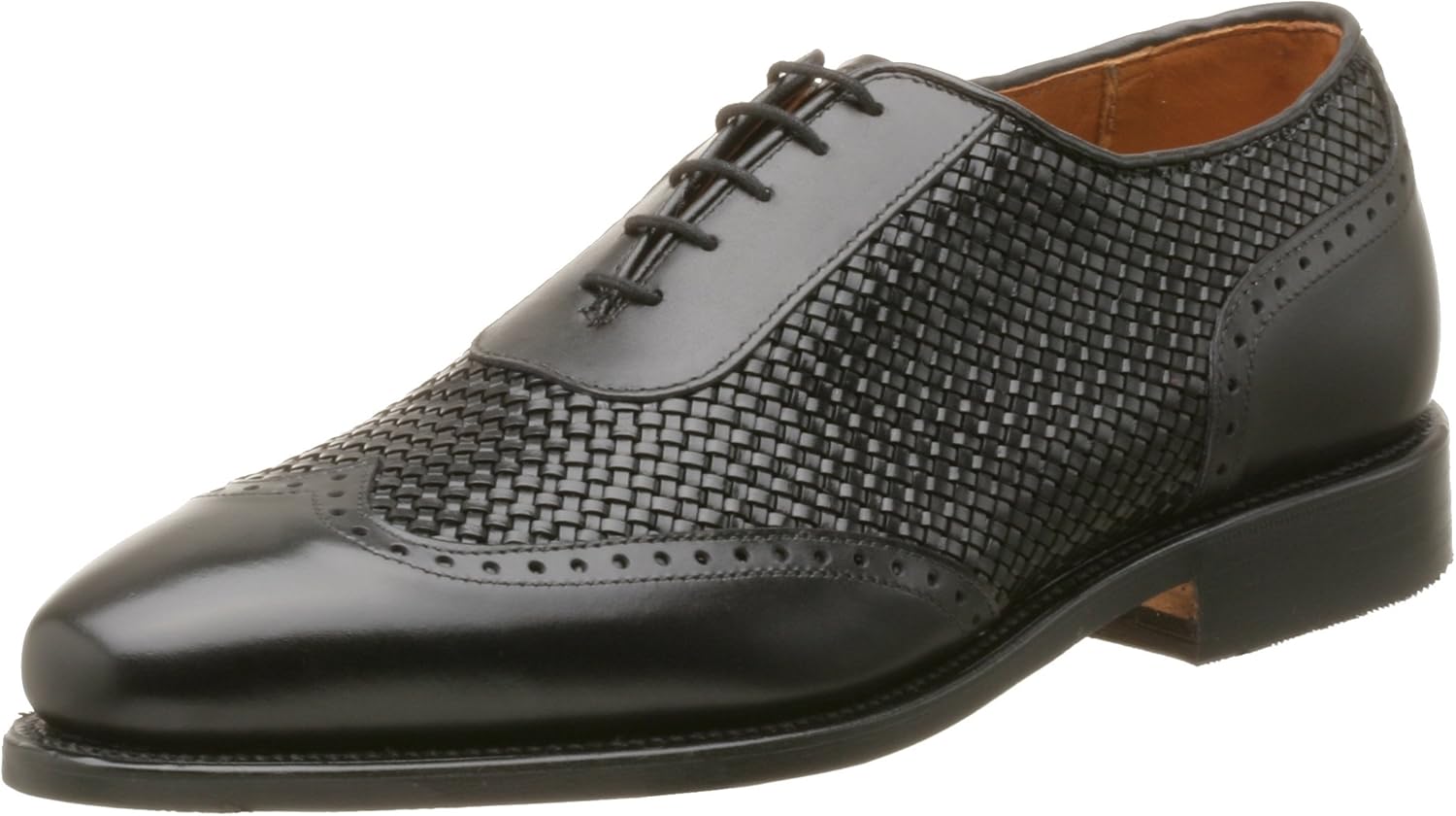 Allen Edmonds Men's Hampstead Woven Wingtip Oxford,Black,9 B Shoes