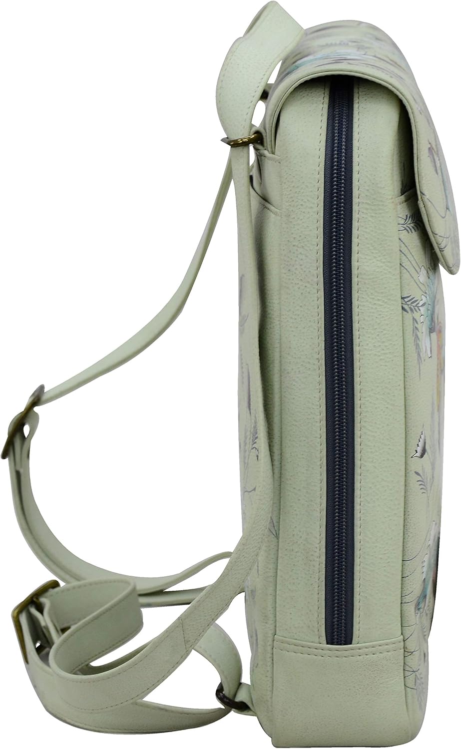Anuschka Women's Genuine Leather Large Convertible Flap Backpack - Hand Painted Original Artwork