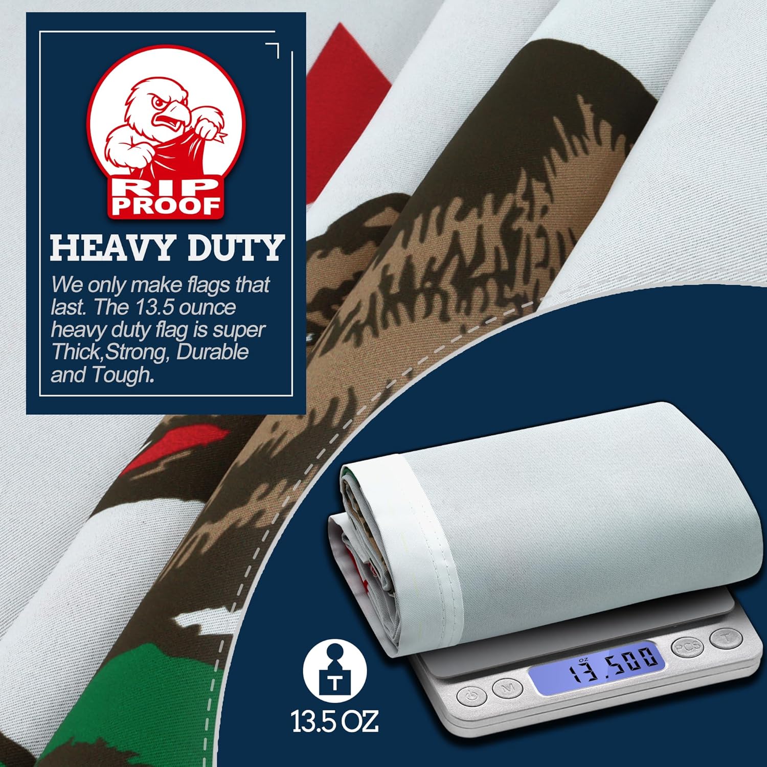 Anley Rip-Proof Double Sided 3-Ply California State Flag 3x5 Foot - Vivid Color, Canvas Header and Wrinkle Resistant - The Strongest, Longest Lasting Californian CA Flags 3 X 5 Ft