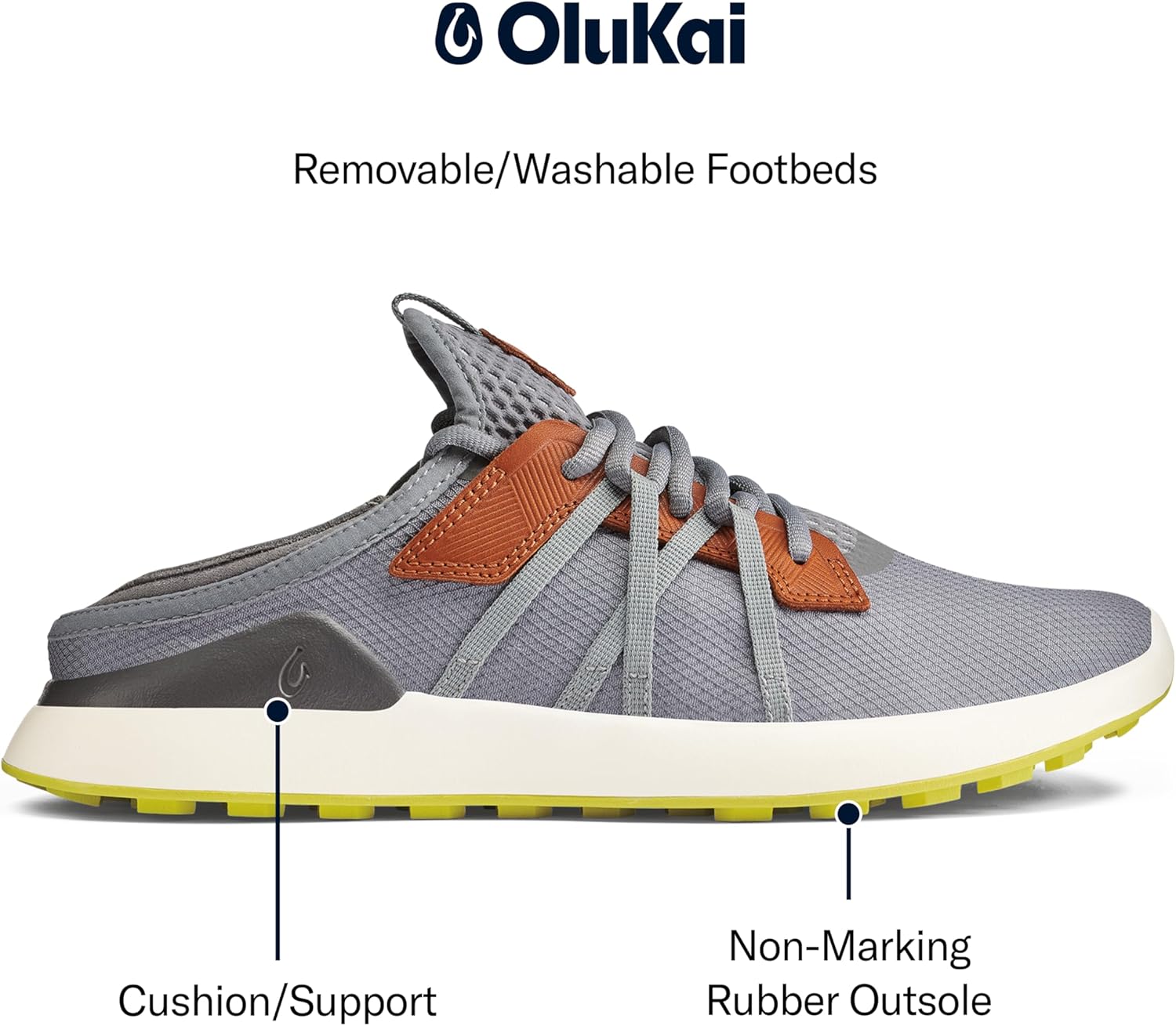 OLUKAI Manele Men's Golf Shoes, Spikeless Golf Shoes, Water & Stain-Resistant, Cushioned Midsole & Contoured Footbed, All-Day Comfort & Lightweight - Image 6