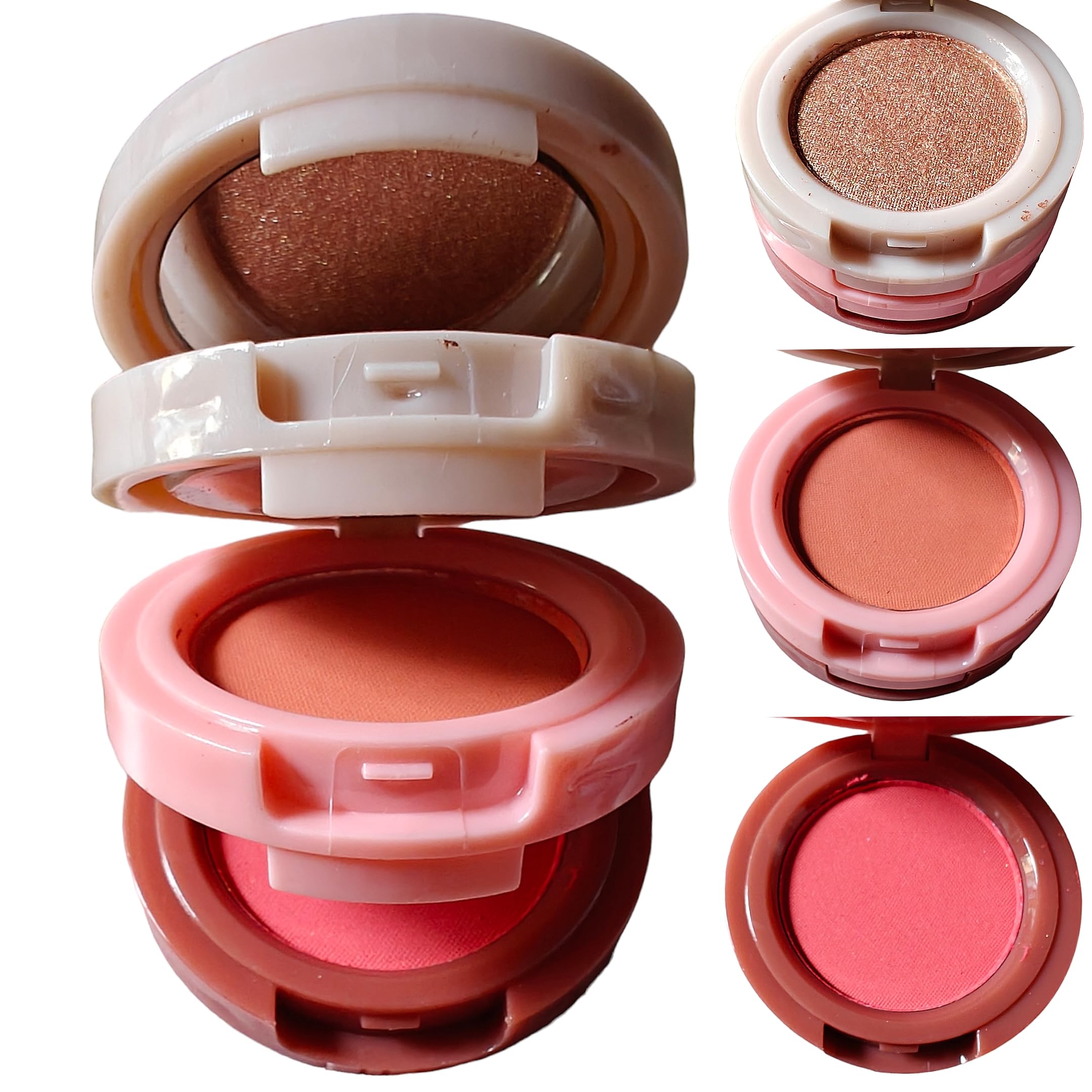 CEUTA Professional Long Lasting Waterproof 3in1 Makeup Blusher & Highlighter For Girls & Women.