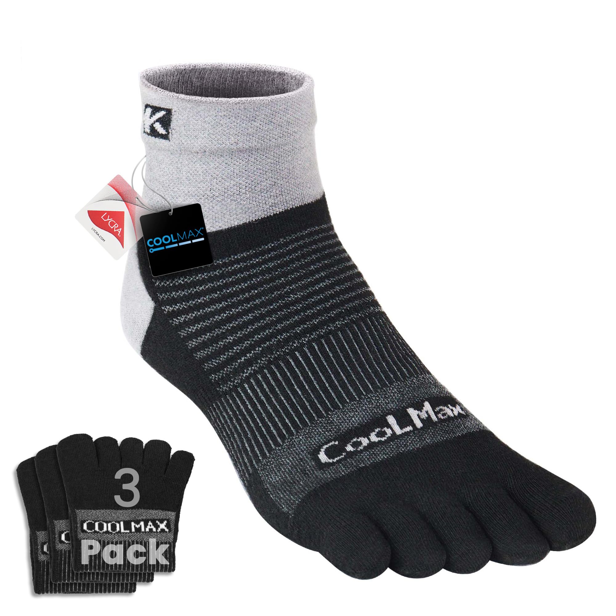 KWUKOTY Coolmax Sportsocken Herren Damen Laufsocken Knöchelsocken
