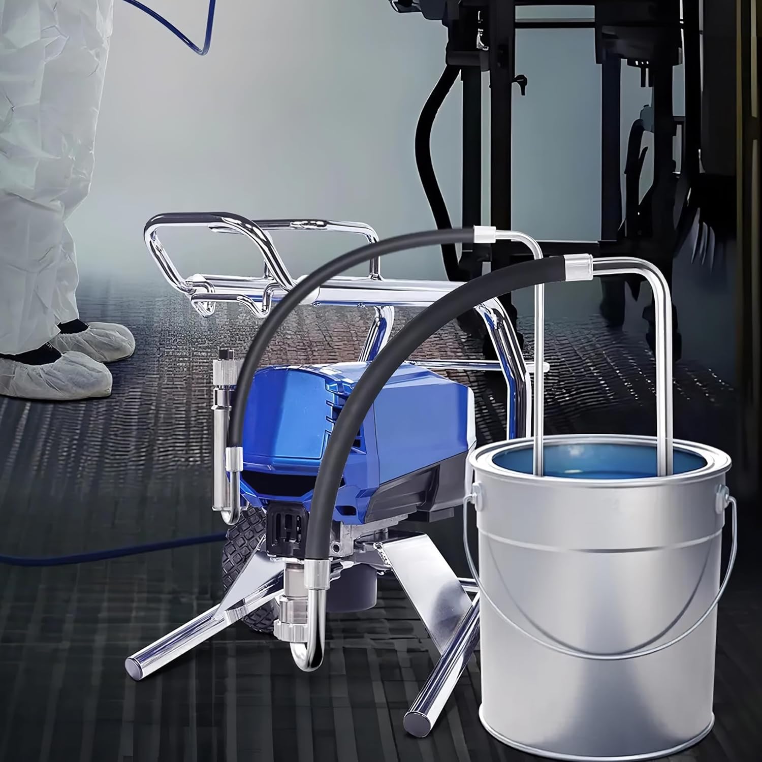 Hromee Stainless Steel Suction Hose and Reflux Line Sets, Airless Paint Sprayer Accessories for Graco 390 395 490 495 595 695