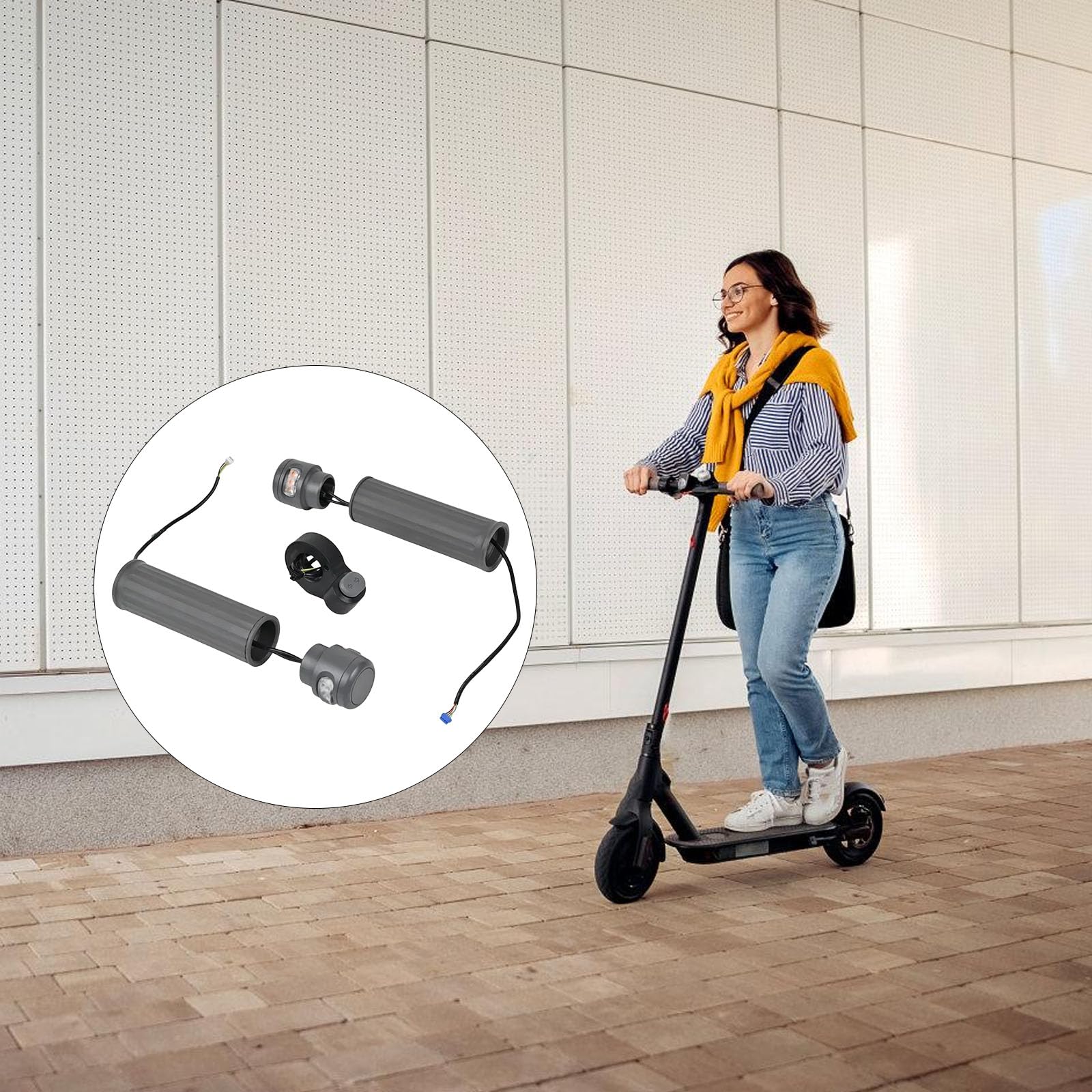 Iluminaciones de Seguridad Patinetes Manillar Luces LED Compactas Ligeras Iluminación LED para Movilidades Patinetes Ciclismo Nocturno Luz de Seguridad