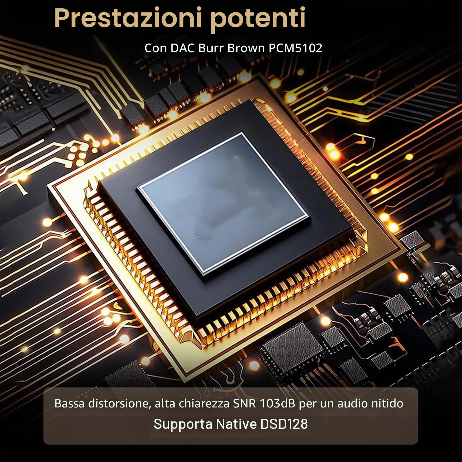 Lettore MP3 Hi Res Bluetooth 5.4 DSD FLAC ad Alta Risoluzione senza Perdita di Qualità, Lettore Audio Digitale Portatile con Display LCD da 2.1 Pollici, Supporta fino a 256 GB (64 GB)