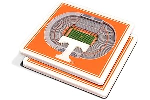 YouTheFan NCAA 3D StadiumView Coasters: Officially Licensed Tennessee Volunteers