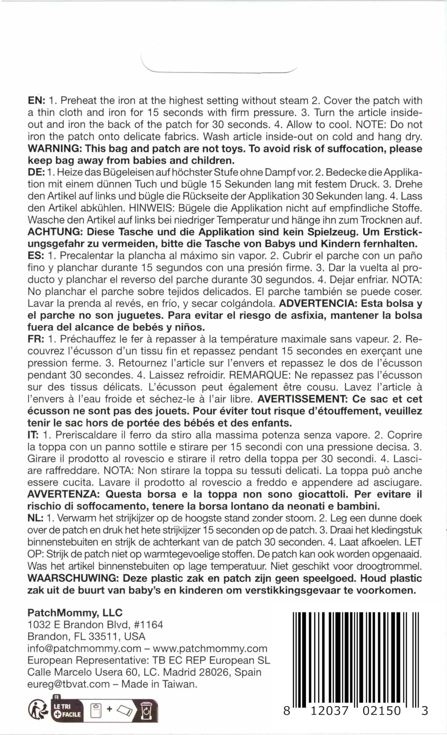 PatchMommy Patch Écusson Brodé Thermocollant En Forme De Abeille