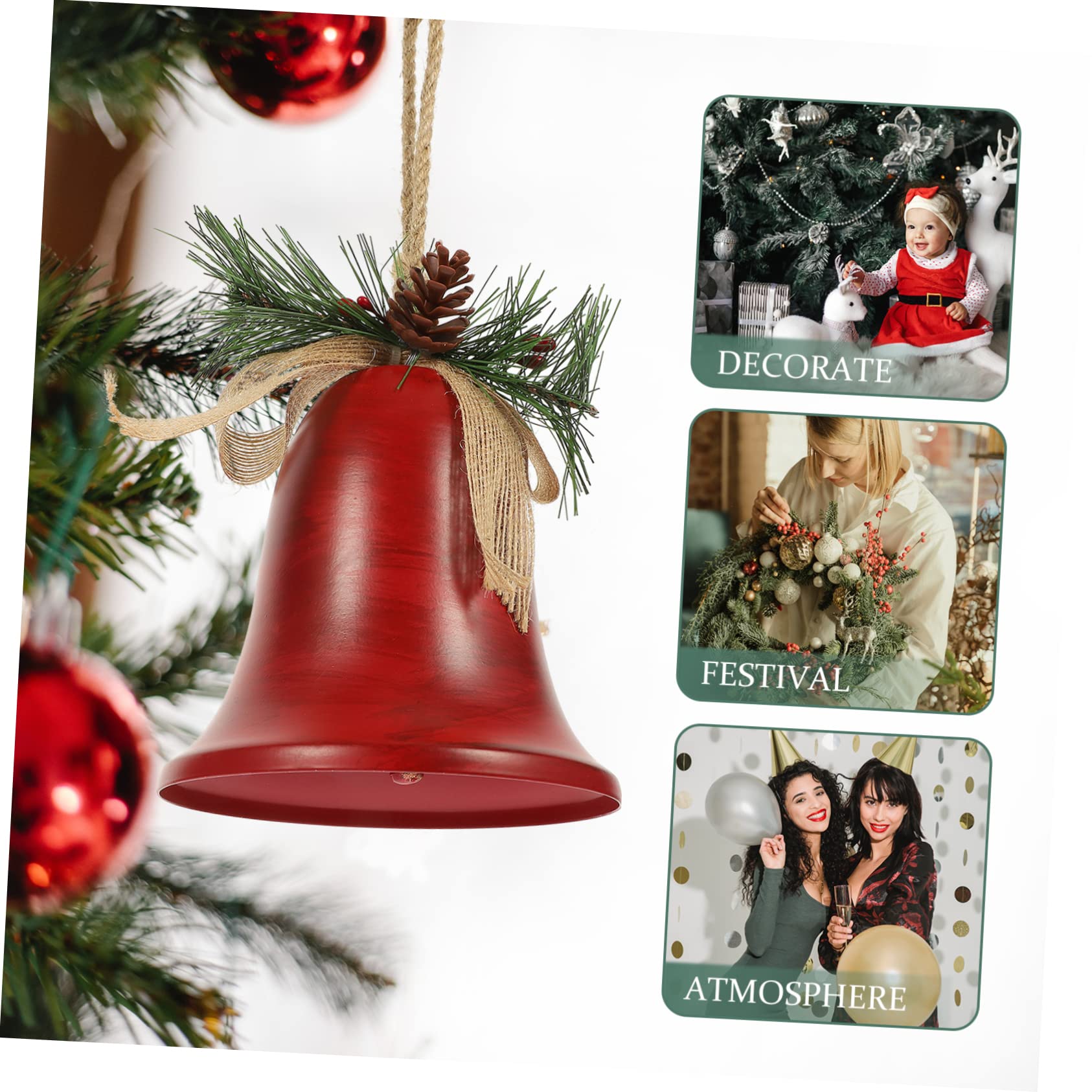 Alipis 5pezzi Campane Natalizie Decorative Ciondolo Per e Decorazioni Festive e Accogliente Per
