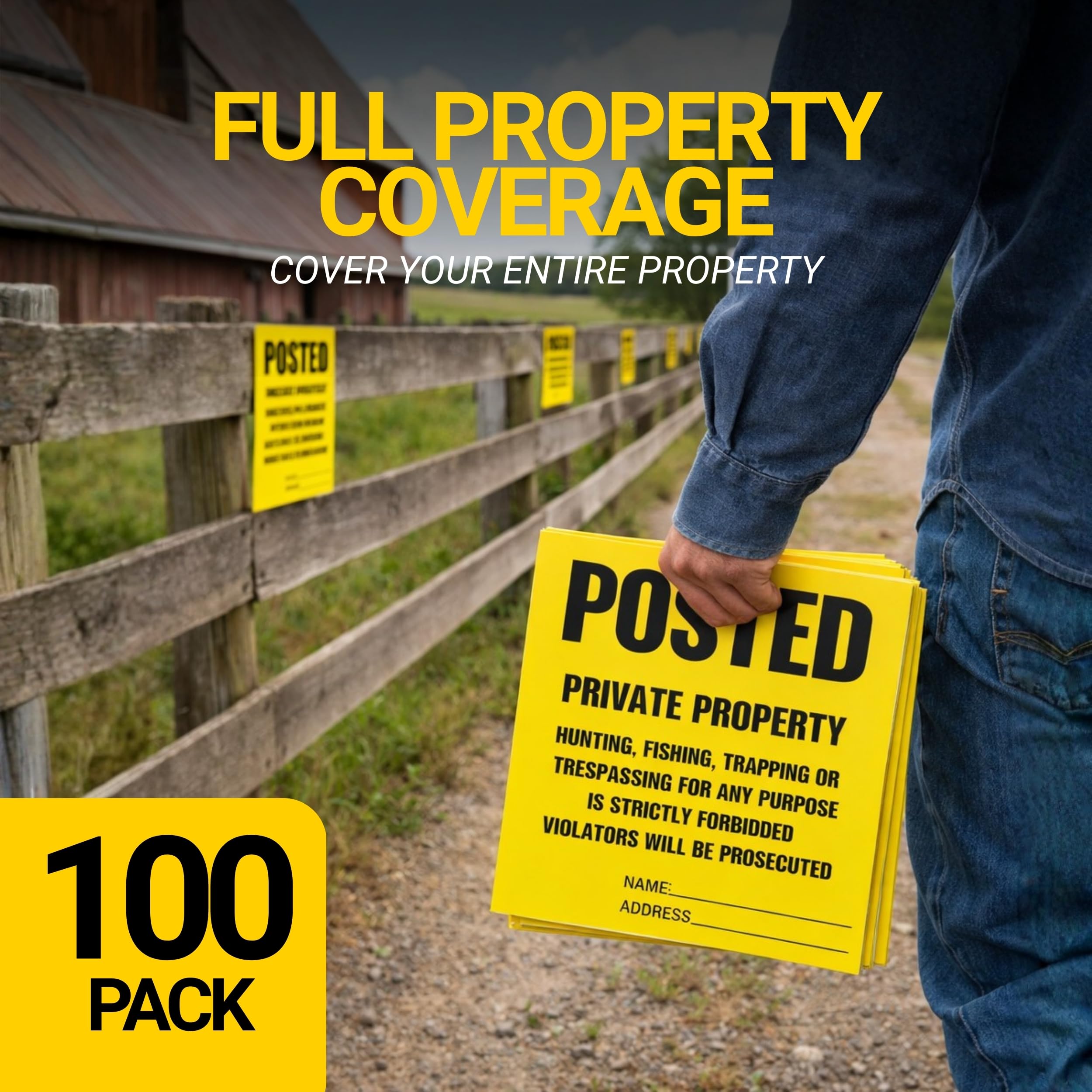 40pcs Posted No Trespassing Signs Private Property Weatherproof No Hunting Signs 10x7&*; Reflective Aluminum Posted Signs For Warning No Hunting Fishing Indoor Outdoor G 601099968605996 - View #6