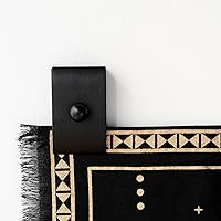 Vista 4 de 4 ganchos grandes para tapiz, perchas de madera para exhibición en la pared, colgador de alfombra para colgar en la pared, soporte de abrazaderas