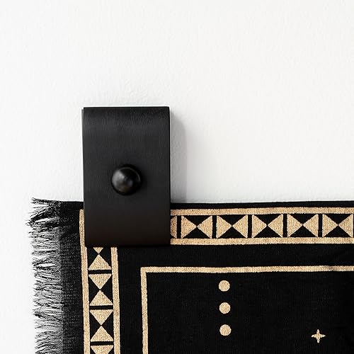 Miniatura 4 de 4 ganchos grandes para tapiz, perchas de madera para exhibición en la pared, colgador de alfombra para colgar en la pared, soporte de abrazaderas de