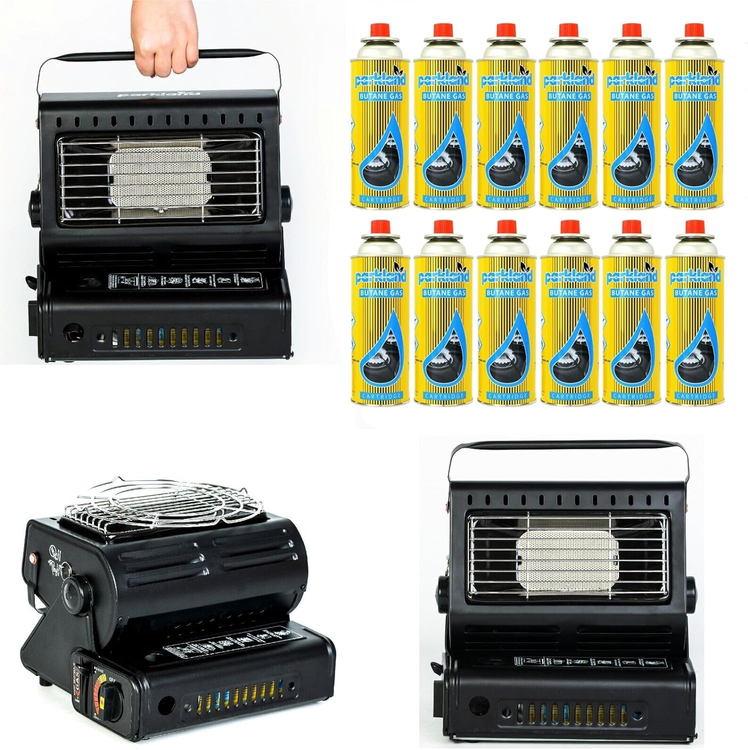 Buy Deejaah® 2 In 1 Camping Heater and Stove with 12 Butane Canisters