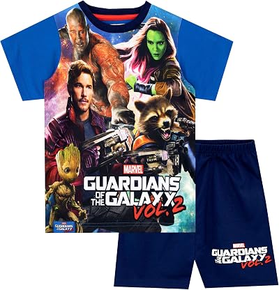 Marvel Boys Guardians of the Galaxy Pajamas Blue Size 10