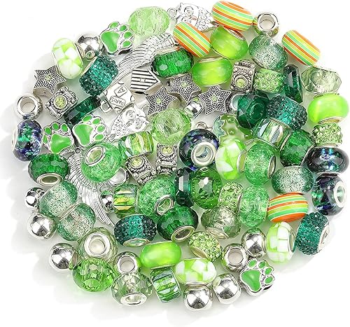 Miniatura 2 de Juego de 100 cuentas doradas de gran agujero de aleación de resina europea, surtidos, cuentas espaciadoras grandes, cuentas espaciadoras de metal