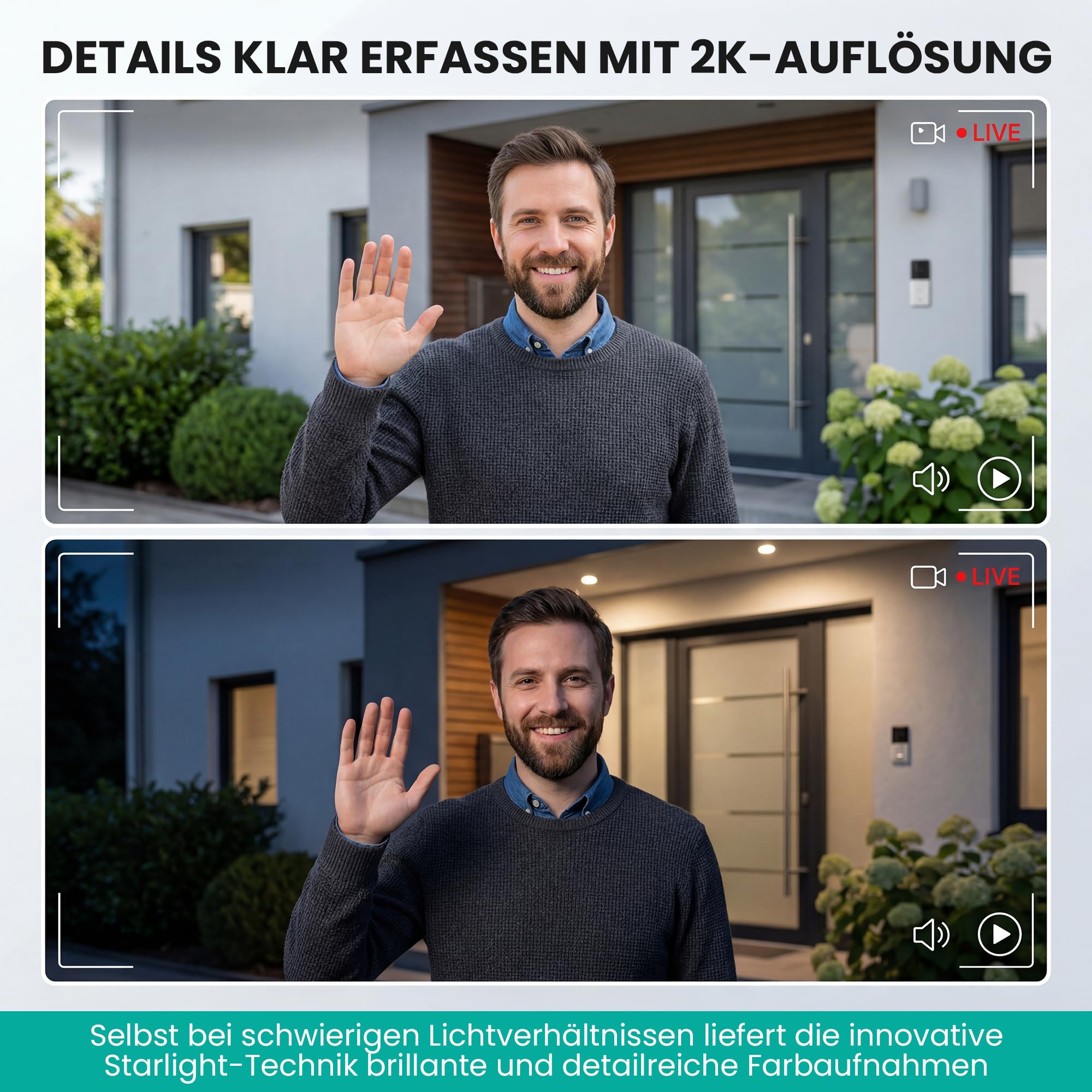 MATHFEL 2 Draht Bus Technik 4 Familienhaus Video Türsprechanlage Gegensprechanlage Fischaugenkamera 170 Grad, 4x7'' Monitor mit WLAN