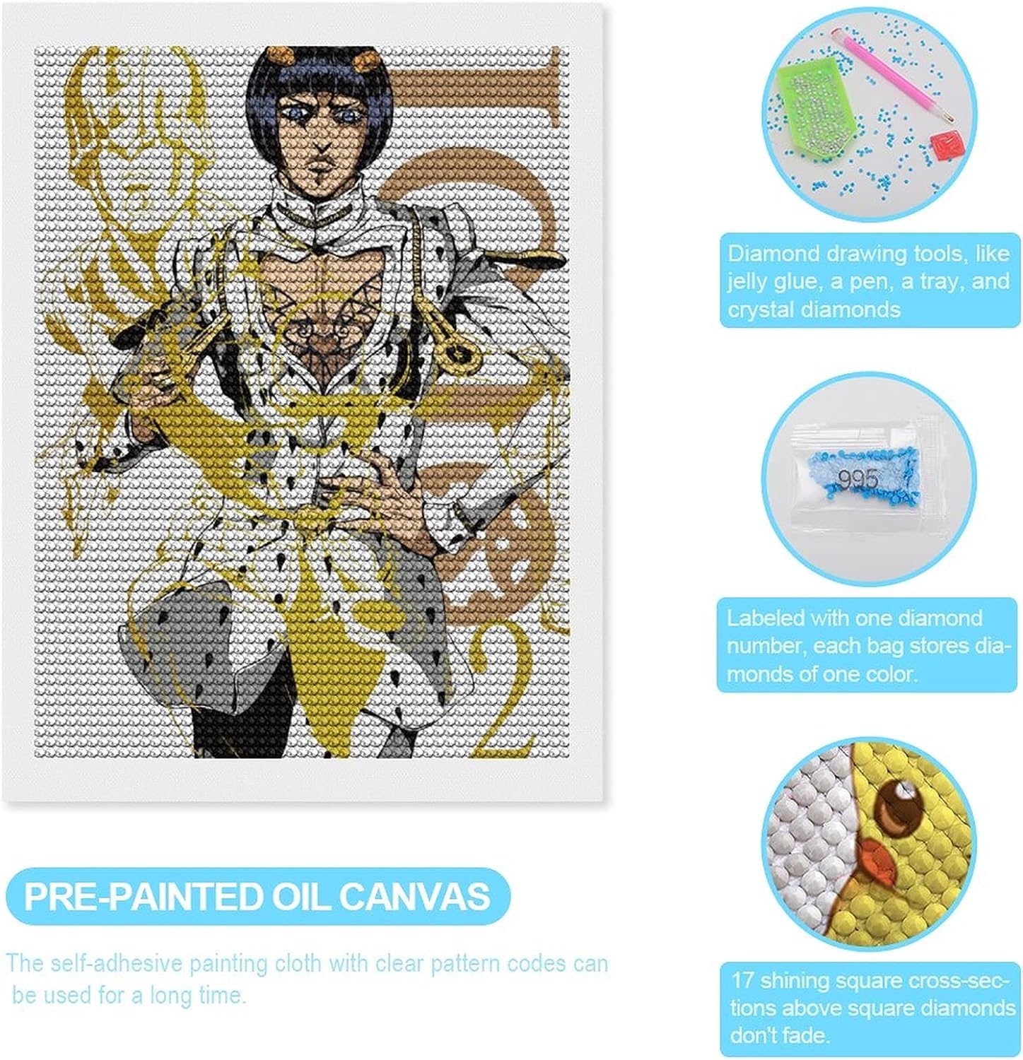 Amazon.co.jp: ジョジョの奇妙な冒険 ダイヤモンド画 5Dアート