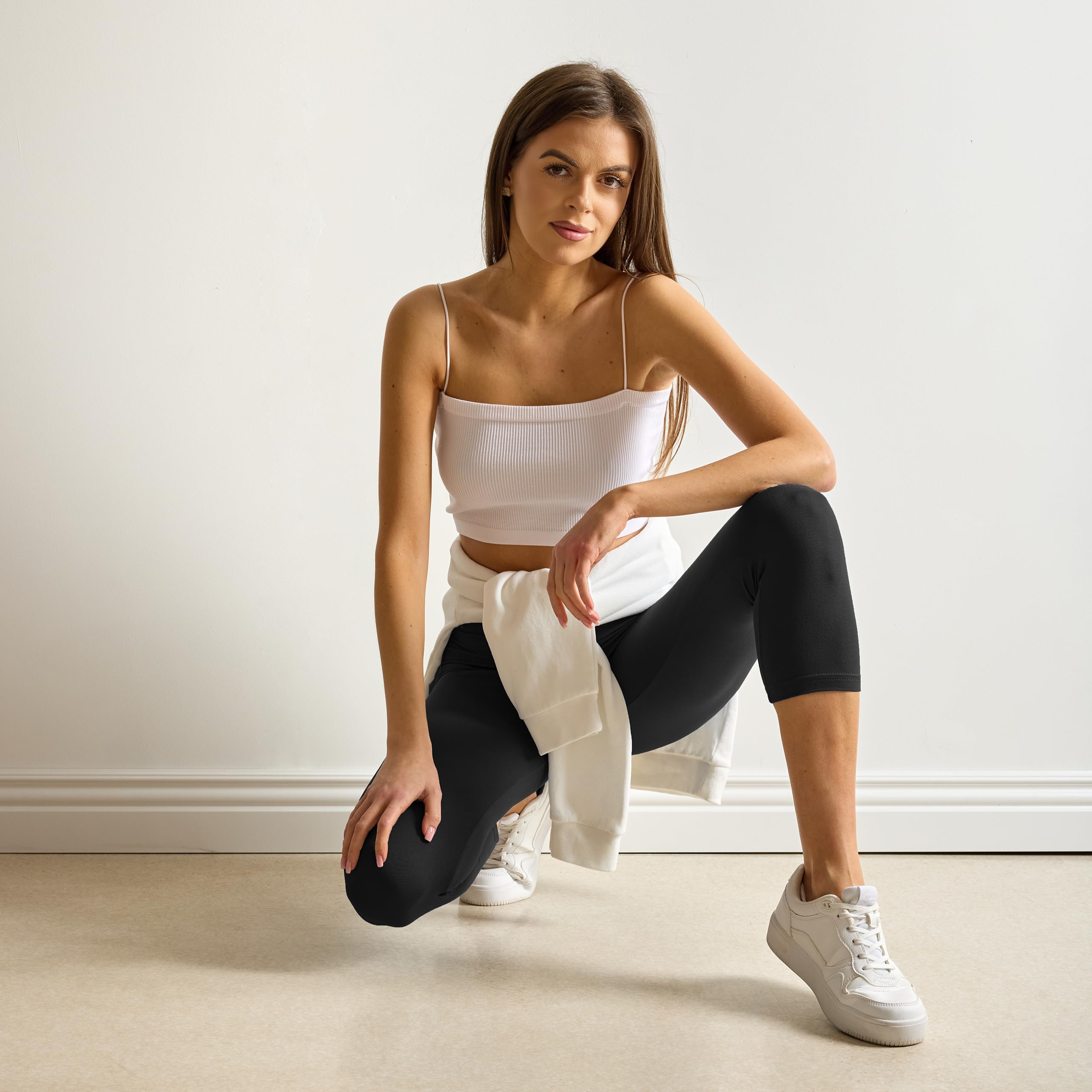 Merry Style Leggins Corti Donna 3/4 Pantaloni Capri Leggins Donna in Viscosa Traspirante, Pantaloncini Fitness Corti per Sportivi o Casual MS10-144