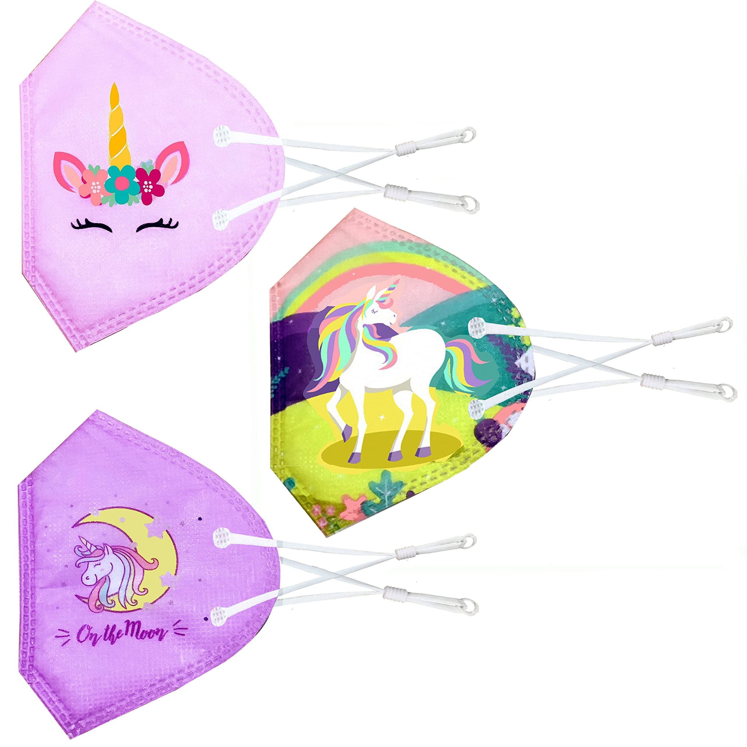 Nanofiber® Nano95 mask for school kids (small size 6-9 yrs) Comfortable and Protective mask for Girls with adjustable earloops (Pack of 3) (Unicorn) (B0CR1TH37C) Amazon Price History, Amazon Price Tracker