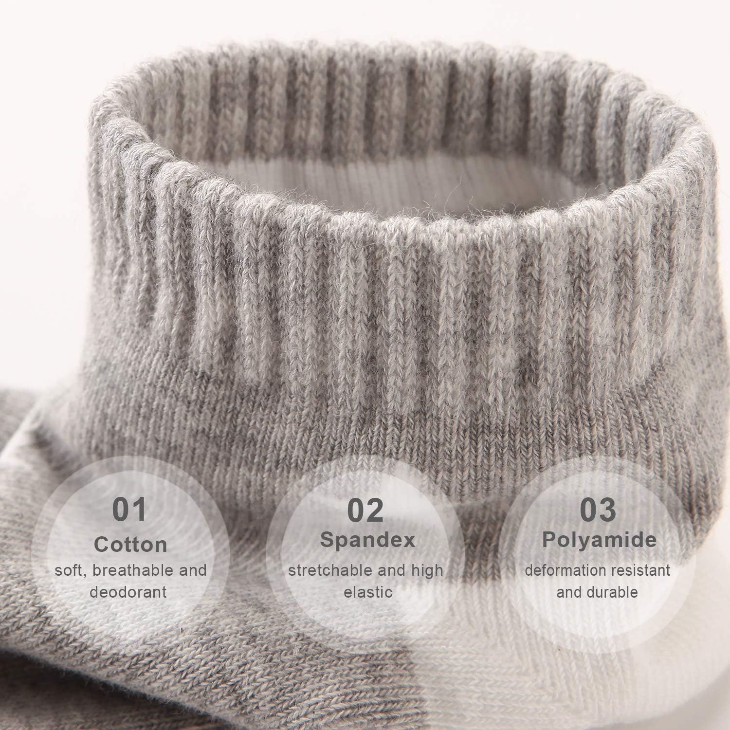 SUNBVE Kids Boys Soft Fashion Cotton Dress Socks Gift Small 5 Pairs/Mvp Low Cut