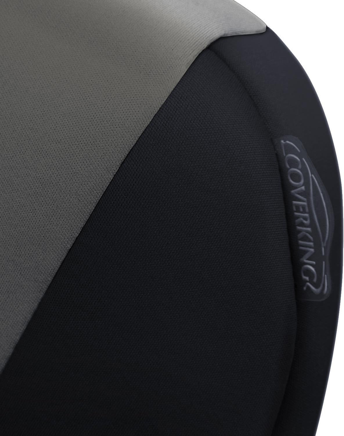 Coverking Custom Fit Front 50/50 Bucket Seat Cover for Select Acura CL Models - Neoprene (Medum Gray with Black Sides)