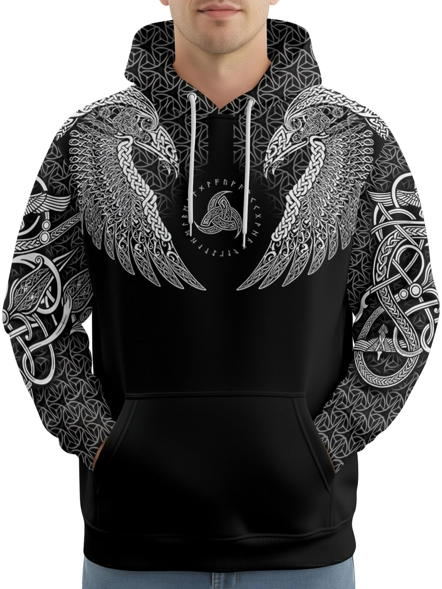 PAGYMO Graphic Hoodies for Men Funny Novelty Pullover Hooded Sweatshirt