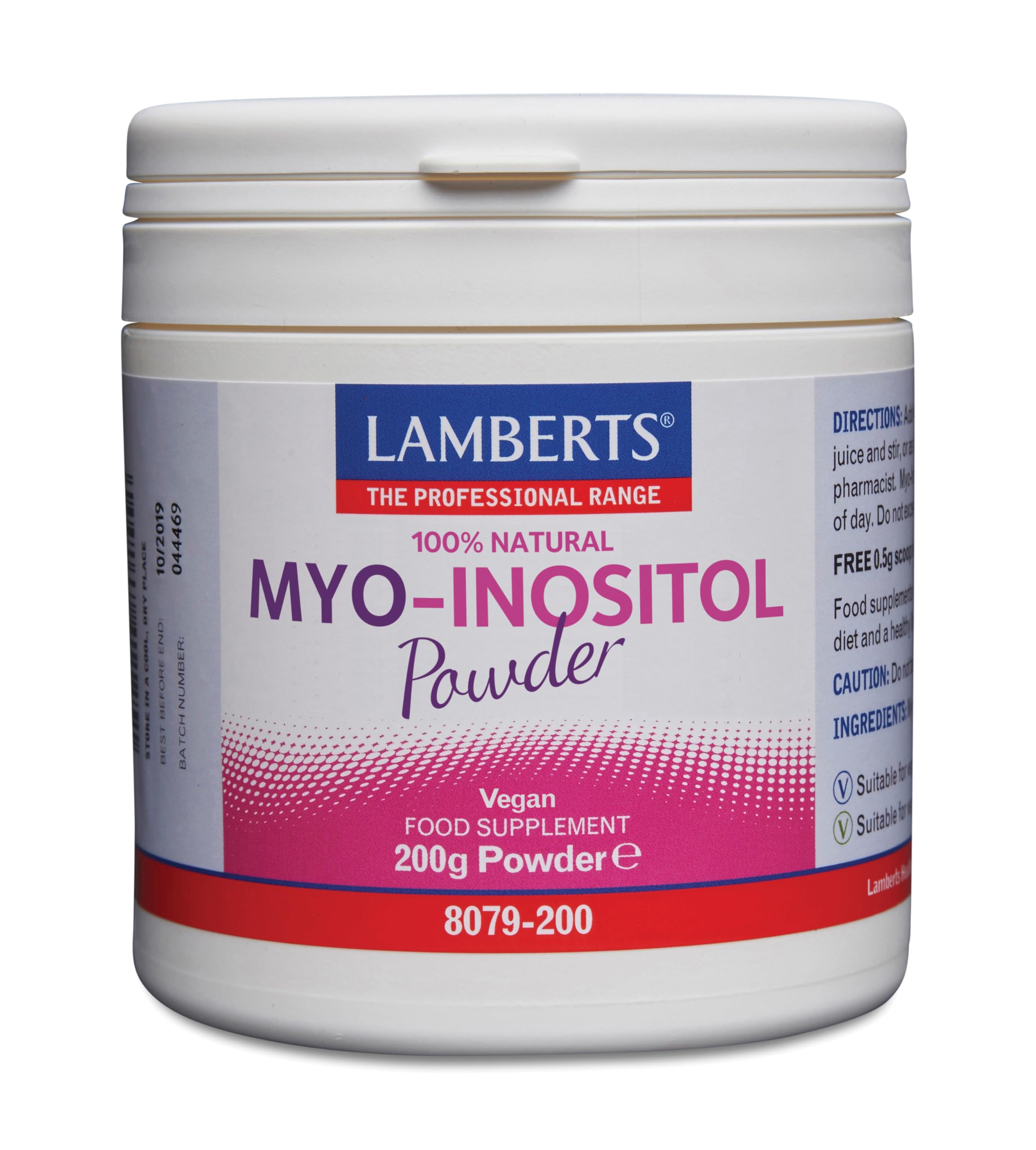 Nutricosmetics - Lamberts Myoinositol Polvo 100 Natural 200g
