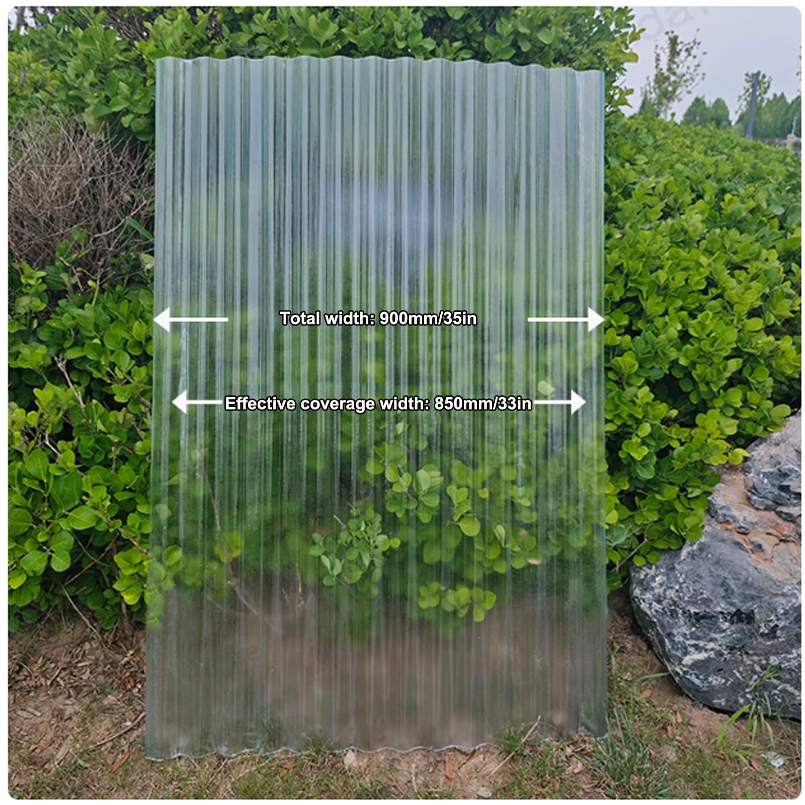 Panel para Tejado Transparente,Placa Ondulada,Chapa Tejado Aislante,Panel de Repuesto,Captadores de Luz a Prueba de Lluvia,para Invernaderos Terraza Cochera,1mm (0.9x1.9m/35x75in,15 Pcs)