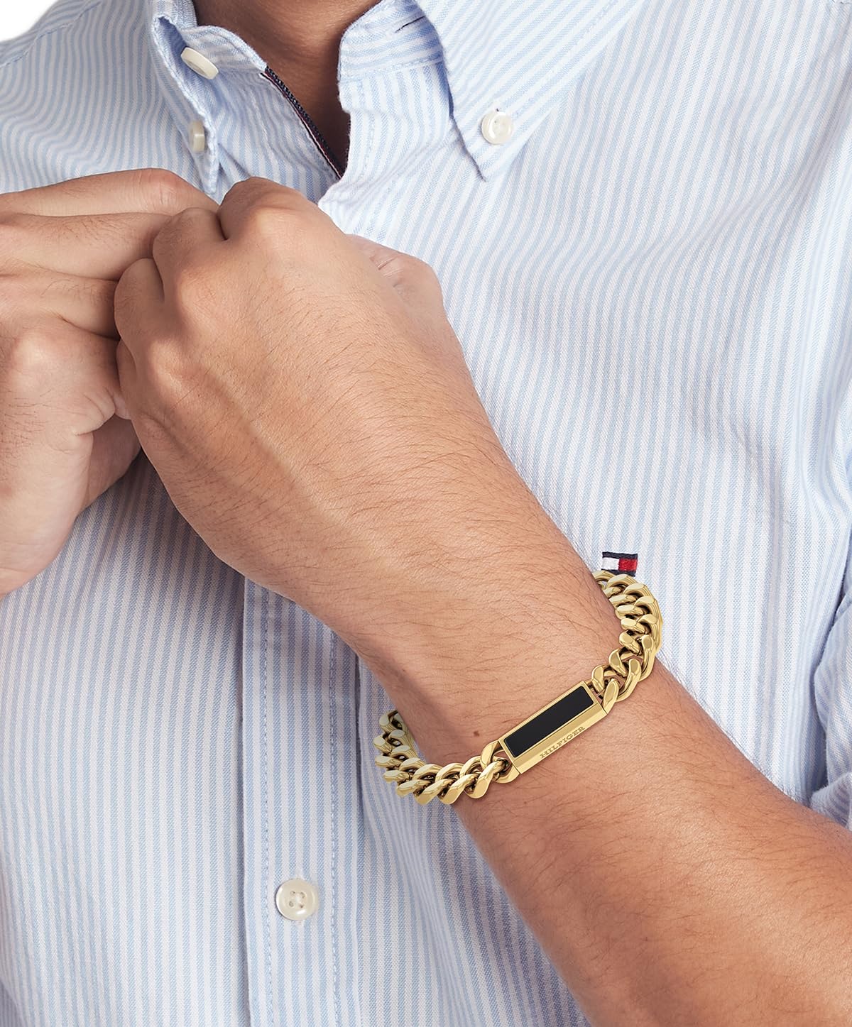 Tommy Hilfiger Jewelry Pulsera de Cadena para Hombre en Oro Amarillo - 2790539