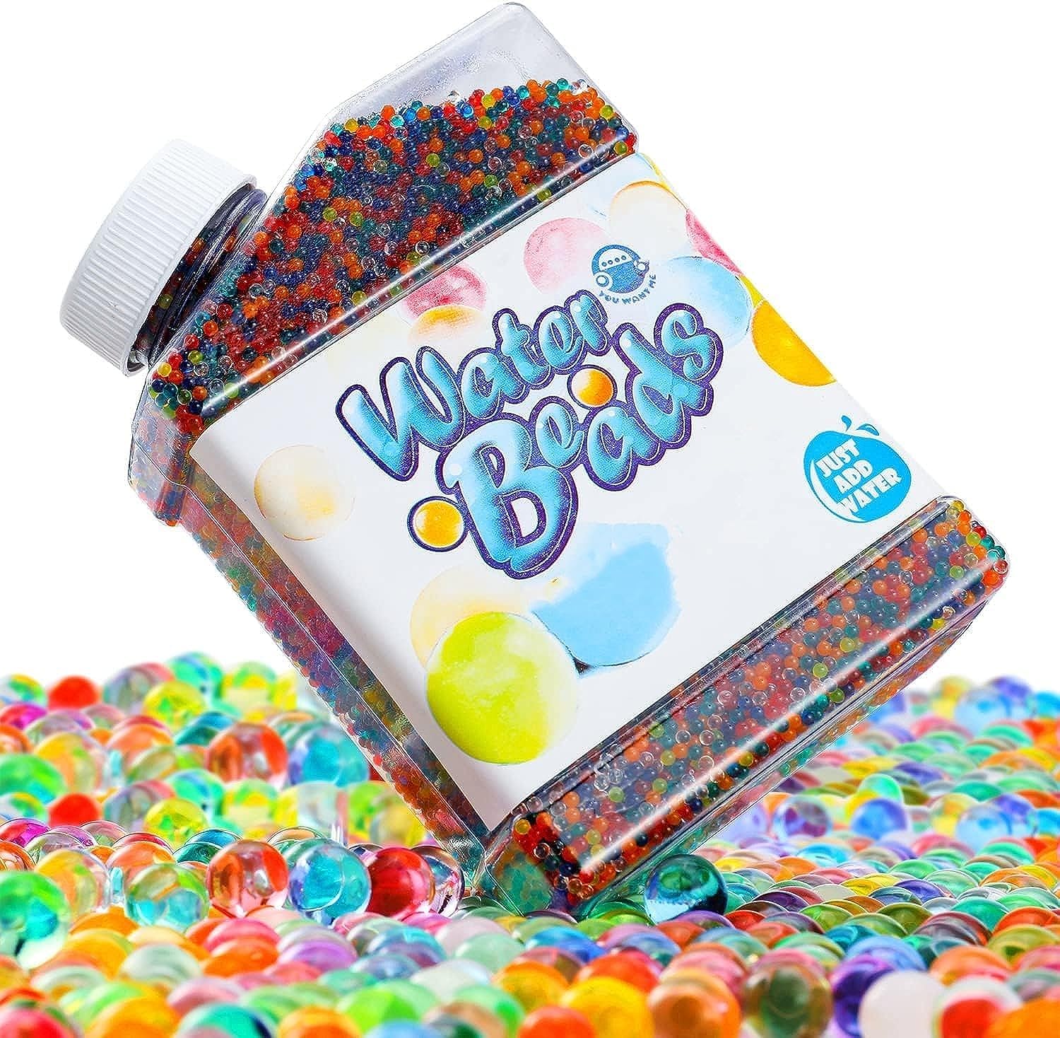 Mumoo Bear Water Balls Pack (20000 Beads) Rainbow Mix Jelly Water Growing Balls for Kids Tactile Sensory Toys, Vases, Plants, Wedding and Home Decoration