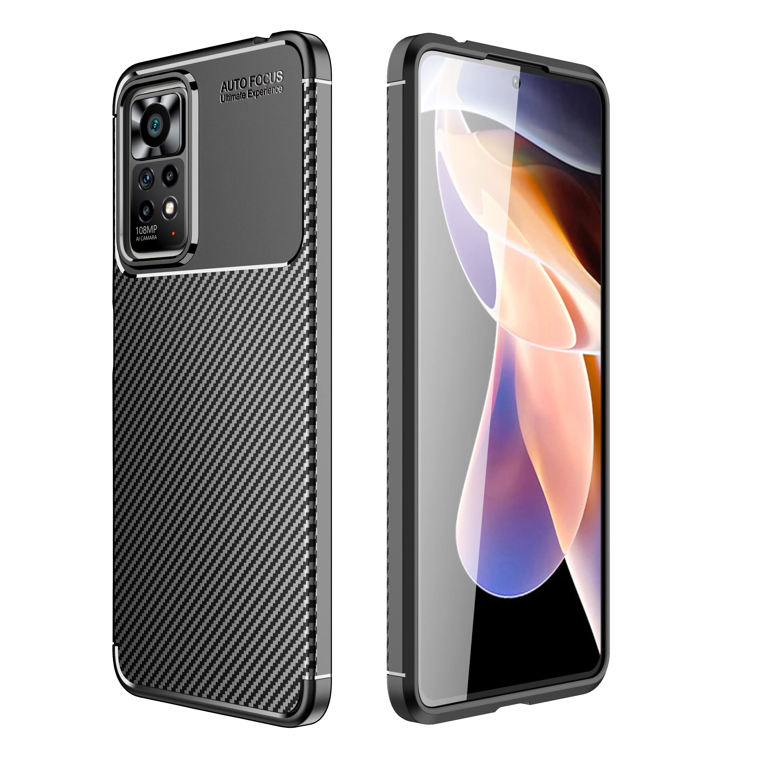 Custodia Per Xiaomi Redmi Note 11S / Note 11 4G Con Anello Metallico 360° E Supporto Magnetico - Nero