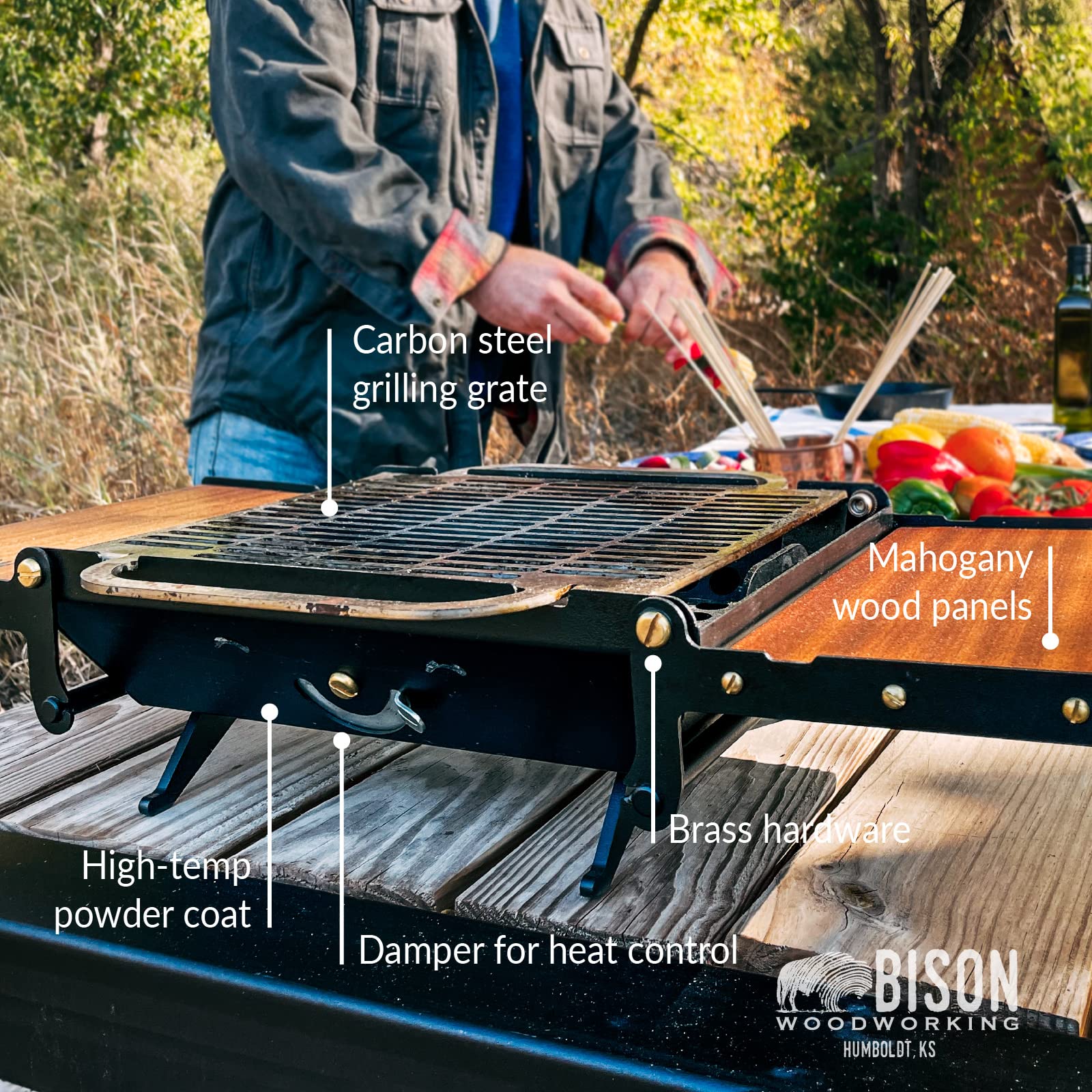 Amazon.com: Happy Hibachi Charcoal Grill by Bison Woodworking