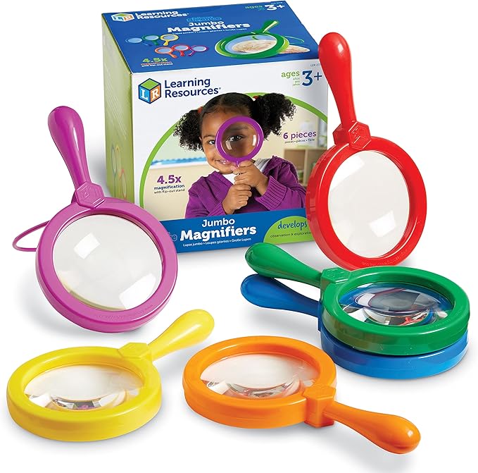 Learning Resources Jumbo Magnifiers 6 Pieces, Ages 3