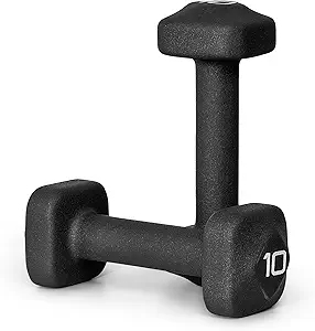 Tone Fitness Neoprene Dumbbell Weight Pairs with Anti-Roll Square Head | Multiple Options