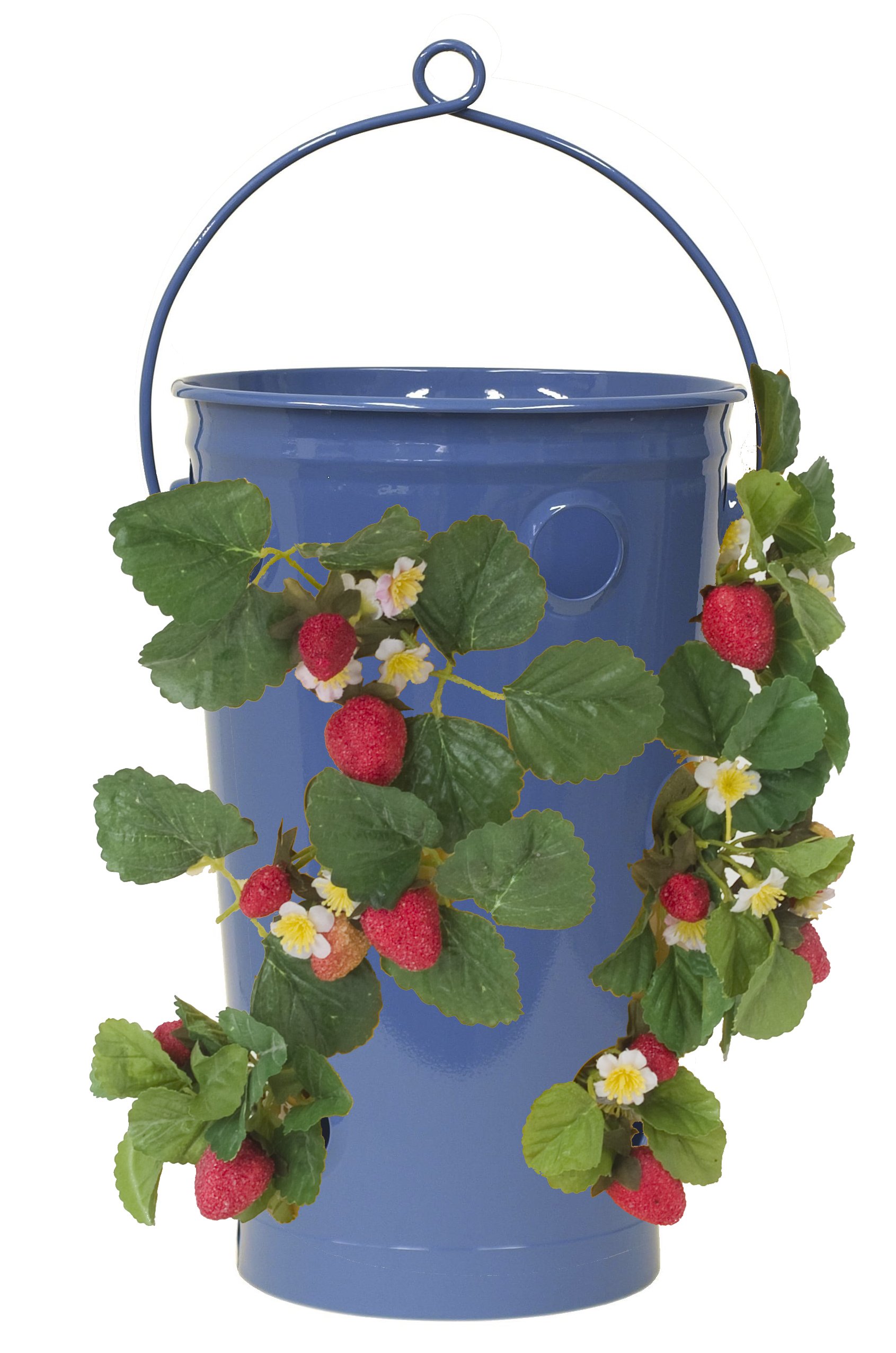 HIT Corp. 8493E B Floor or Hanging Strawberry/Herb Planter, Blue