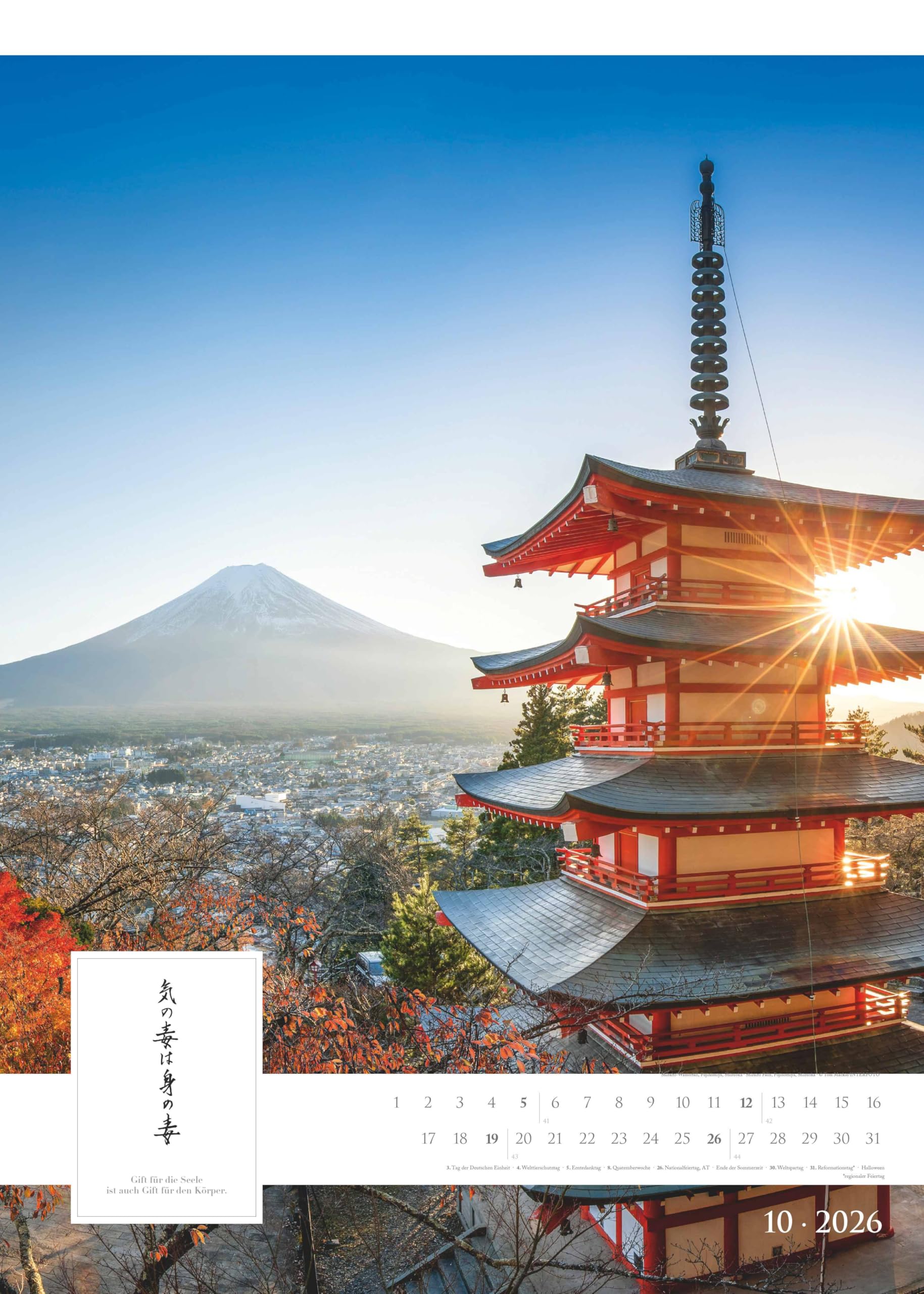 Alpha Edition - Spirit of Japan Kalender 2026 – Hochwertiger Wandkalender 50x70 cm mit japanischer Kalligraphie, FSC-zertifiziert, Weisheiten aus Japan für Liebhaber fernöstlicher Kultur