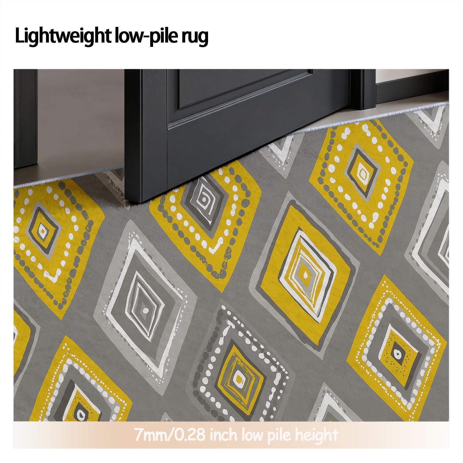 Nordisch Minimalistisch Polyester Wohnzimmer Teppich 120 x 180 cm