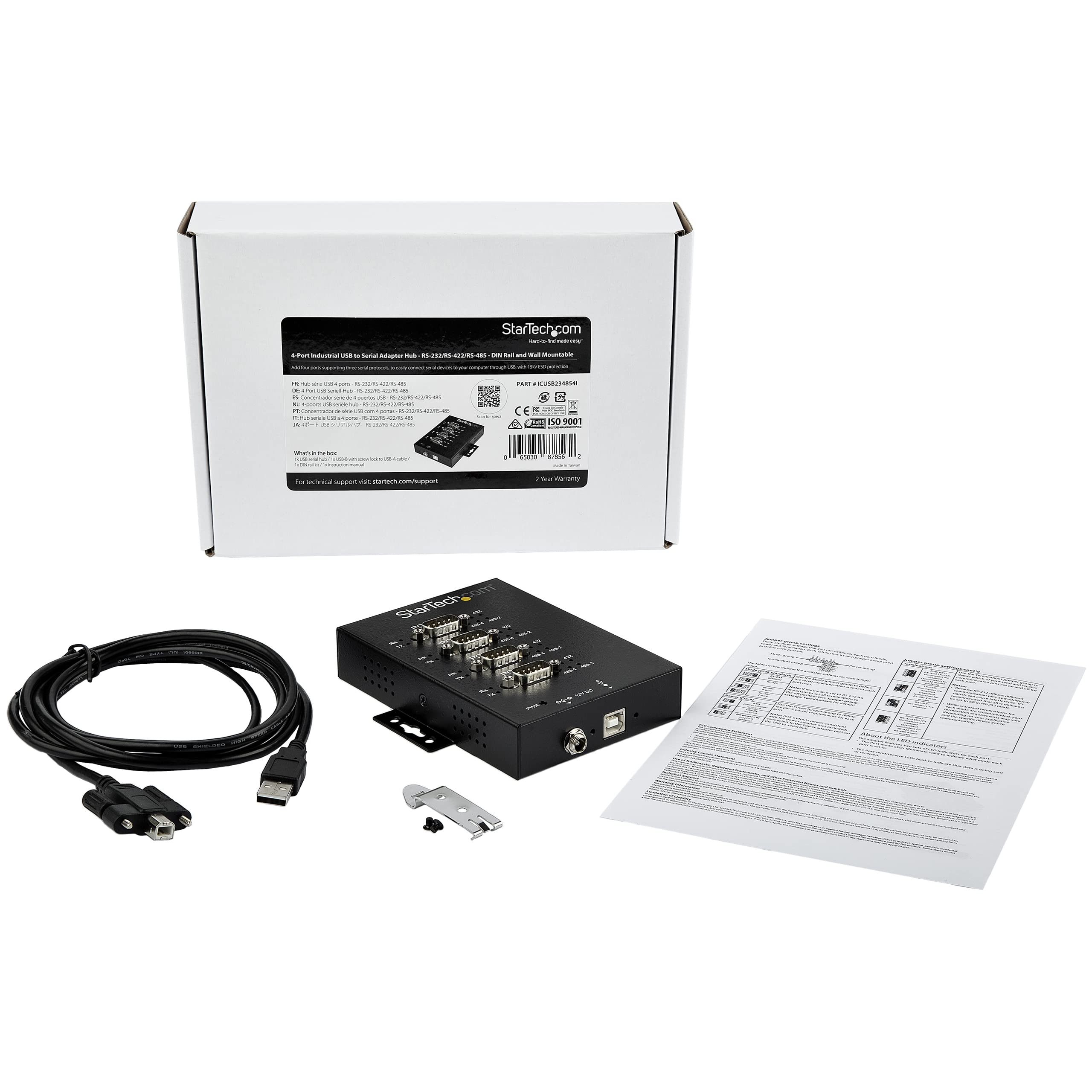 Amazon.com: StarTech.com 4 Port Serial Hub USB to RS232/RS485