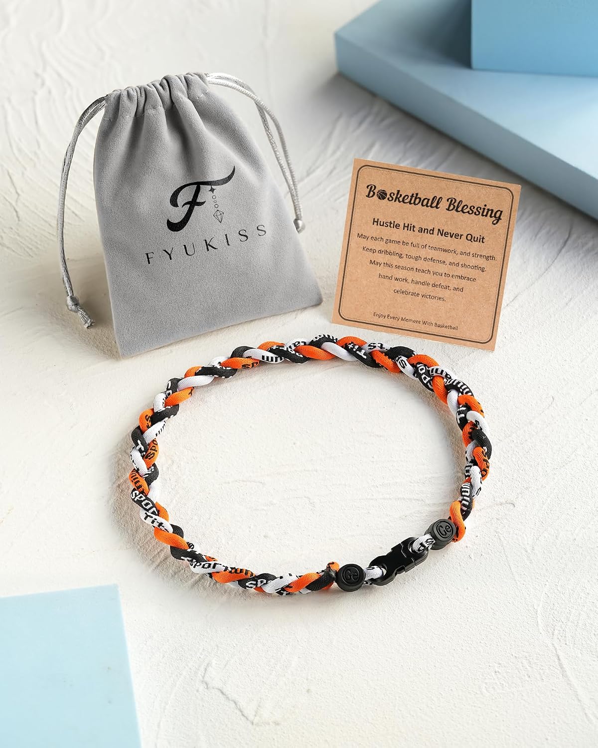 Baseball Basketball Soccer Gifts, Baseball Basketball Soccer Necklace Nylon Braided Rope for Teen Ideas with Inspirational Gift Card