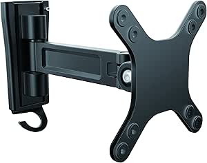 StarTech.com Monitor Wall Mount - Single Swivel - Supports Monitors 13” to 34” - VESA Monitor Wall Mount Bracket - Black (ARMWALLS)