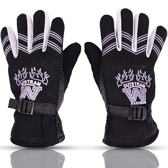 Aseenaa Full Finger Warm Winter Gloves For Bike Riding And Motorcycle | Protective Off-Road Motorbike And Cycling Byke Racing For Boys & Men | Warm Snow & Wind Proof Formal & Casual | Color :