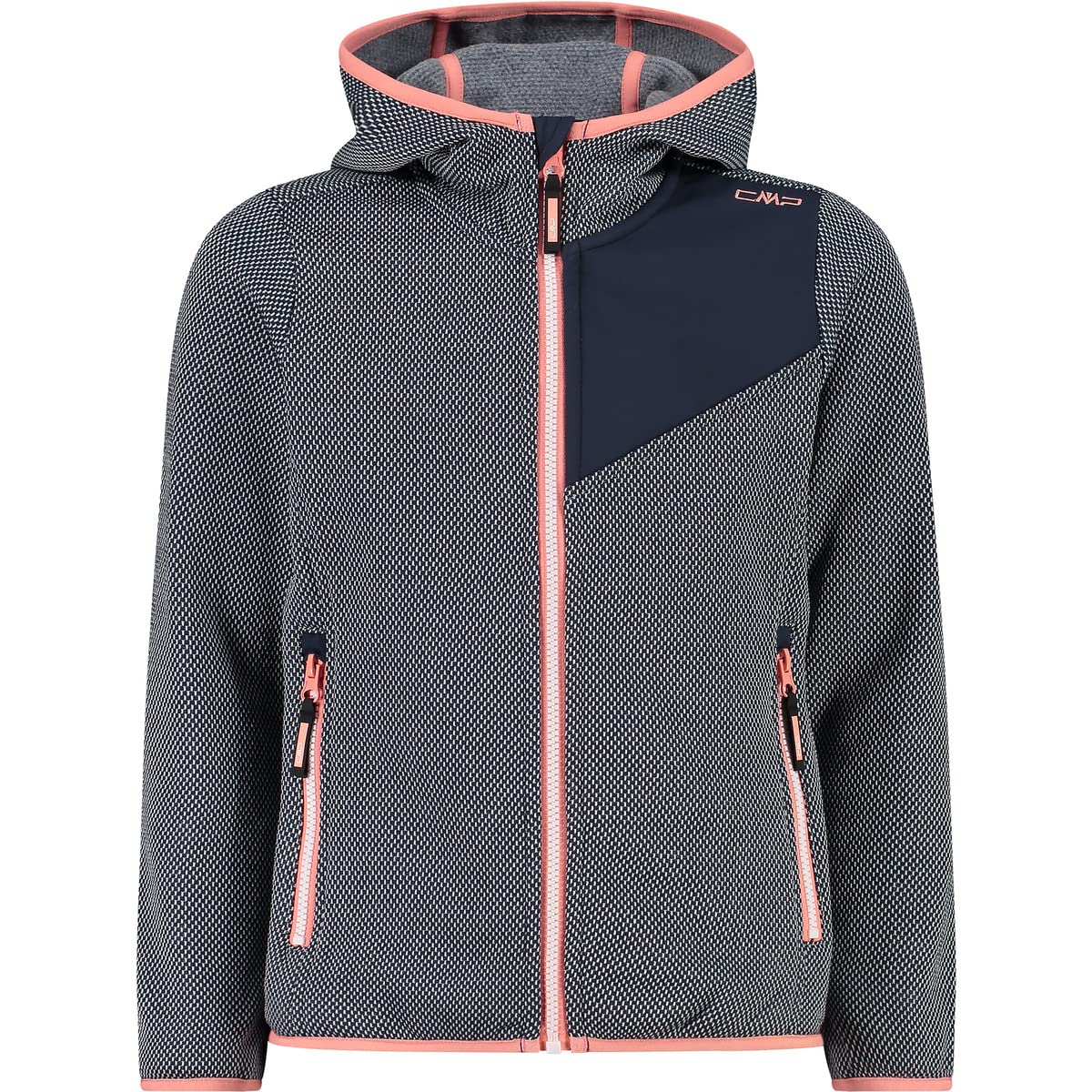 CMP - Kid G Jacket Fix Hood, Girl, B.Blue-Ice, 116