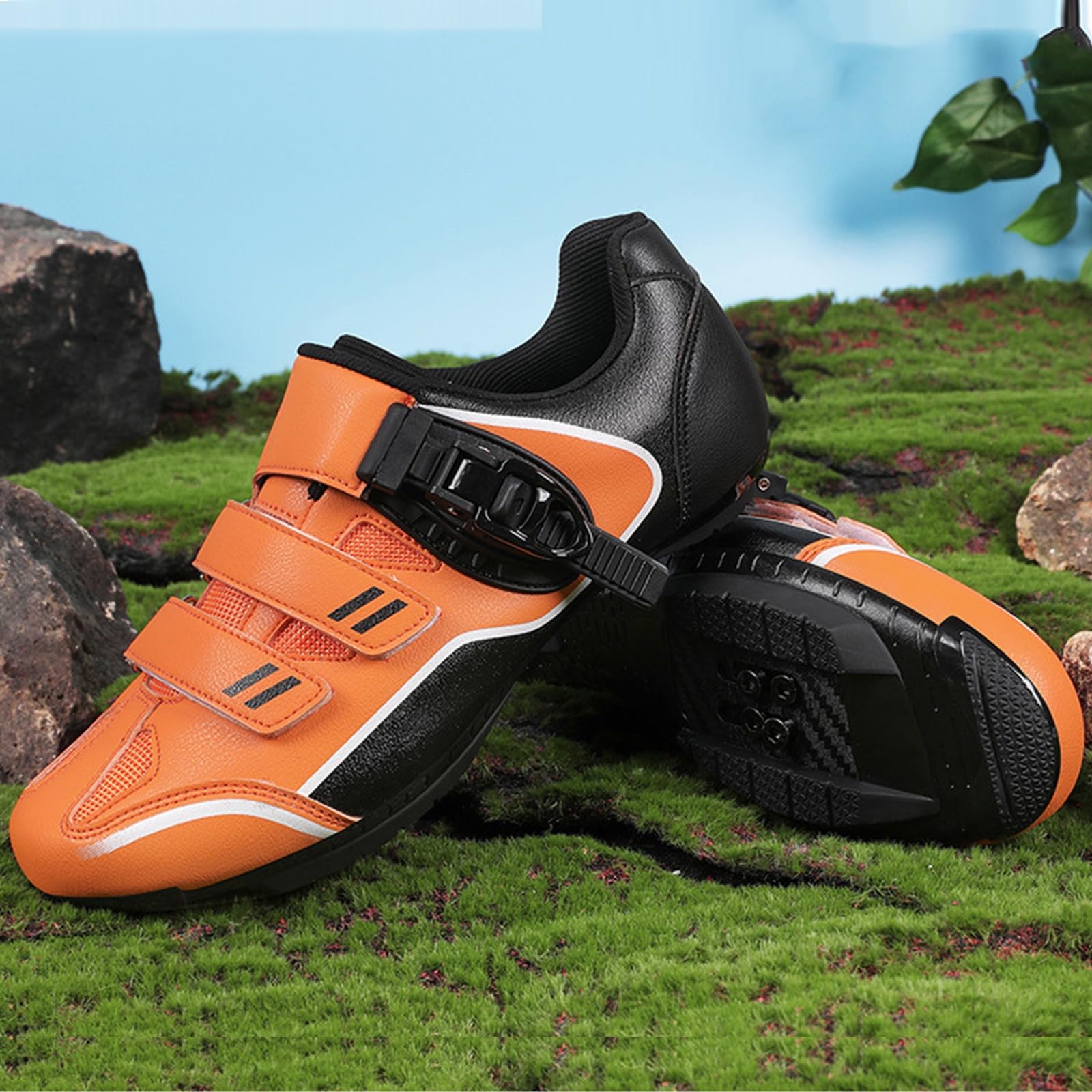 Hombre Zapatilla MTB Ciclismo Compatible con SPD Pedales de 2 Tornillos con Calas Zapatos Bicicleta de Montaña Respirables Exterior Unisex Adulto