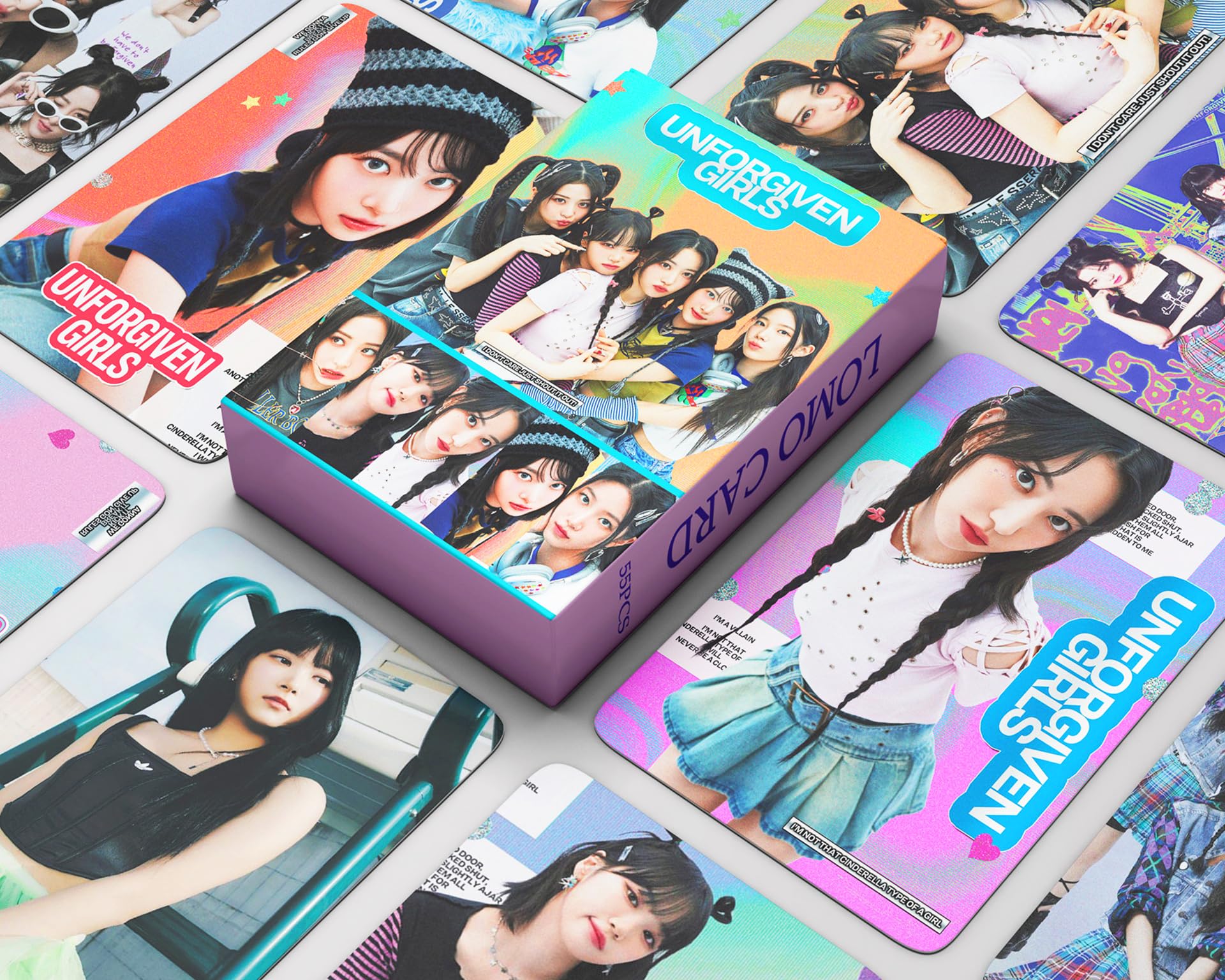 Amazon.com: Funwaretech LE SSERAFIM UNFORGIVEN Photocards 55Pcs