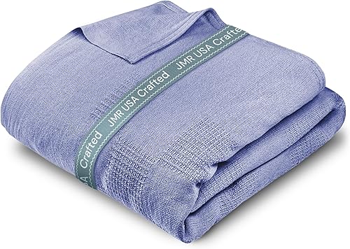 Jmr Usa Inc. Manta térmica de tejido gofre, edredón individual, manta de algodón para cama, sofá, decoración de dormitorio, regalos de inauguración