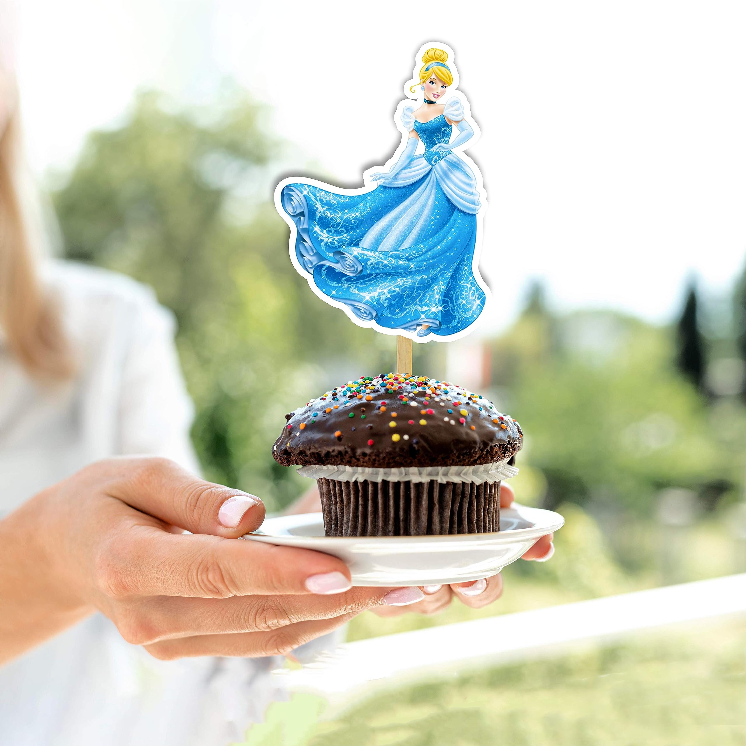 36 Count Princess Cupcake Toppers - Birthday Cake Decorations For Princess Themed Parties