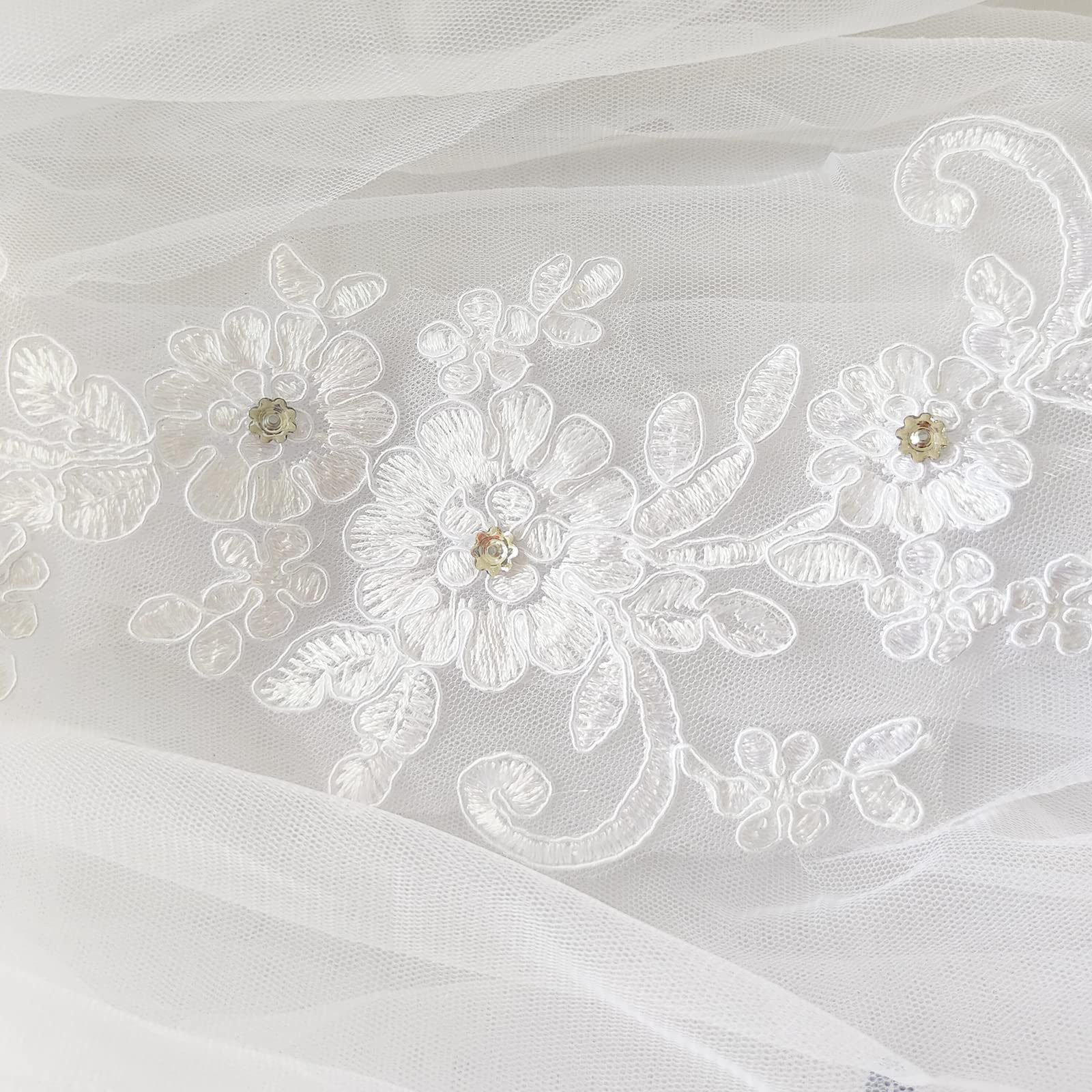 Voile Mariage Court En Dentelle Avec Peigne - Voile Mariée Élégant 80-100cm, Accessoire Mariage Blanc Pour Cérémonie Et Photos