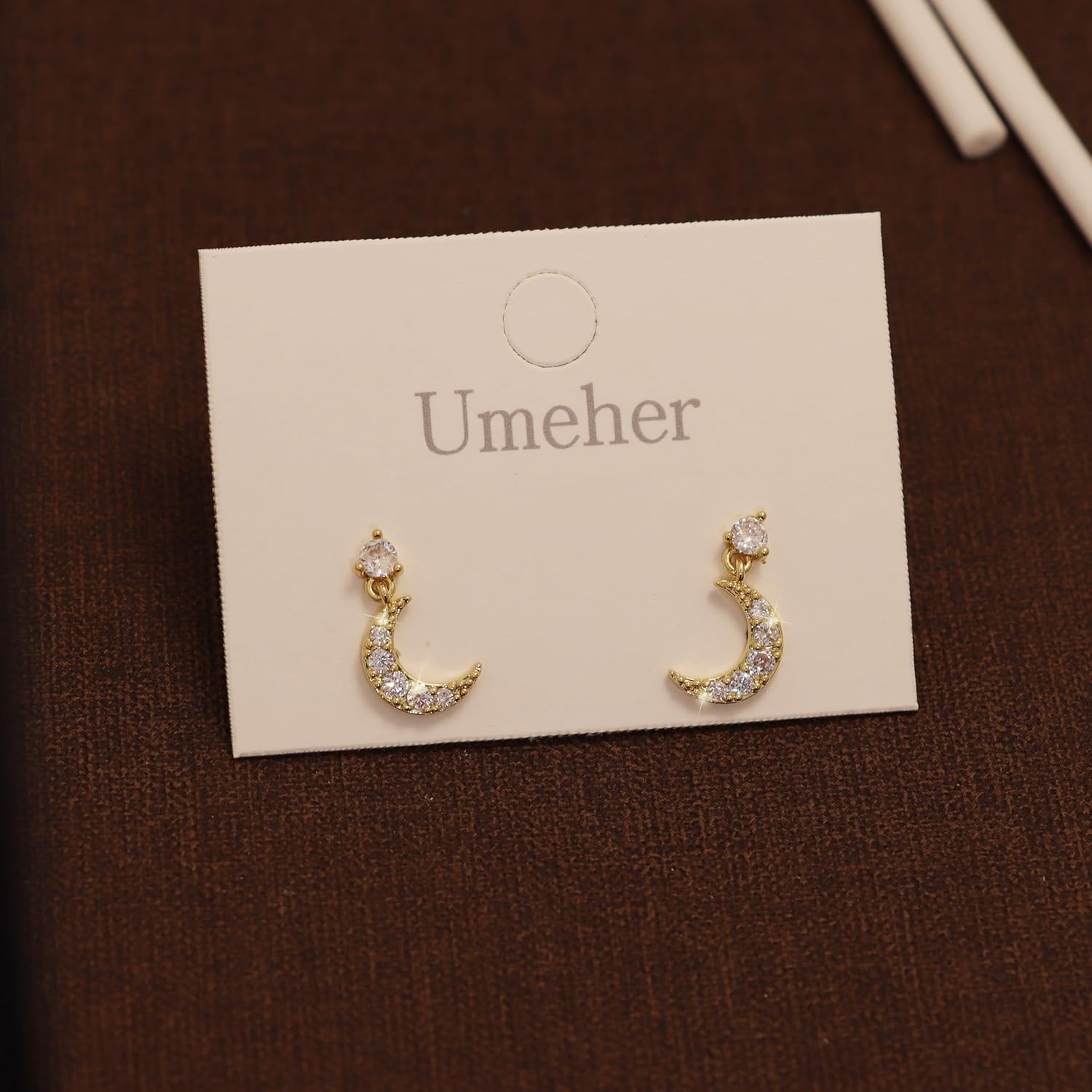 3Pairs 14K Gold Stud Hoop Earrings Set for Women Butterfly Moon Star Flower Evil Eye CZ Dainty Huggie Hoop Cartilage Earrings Gift Box - Image 5